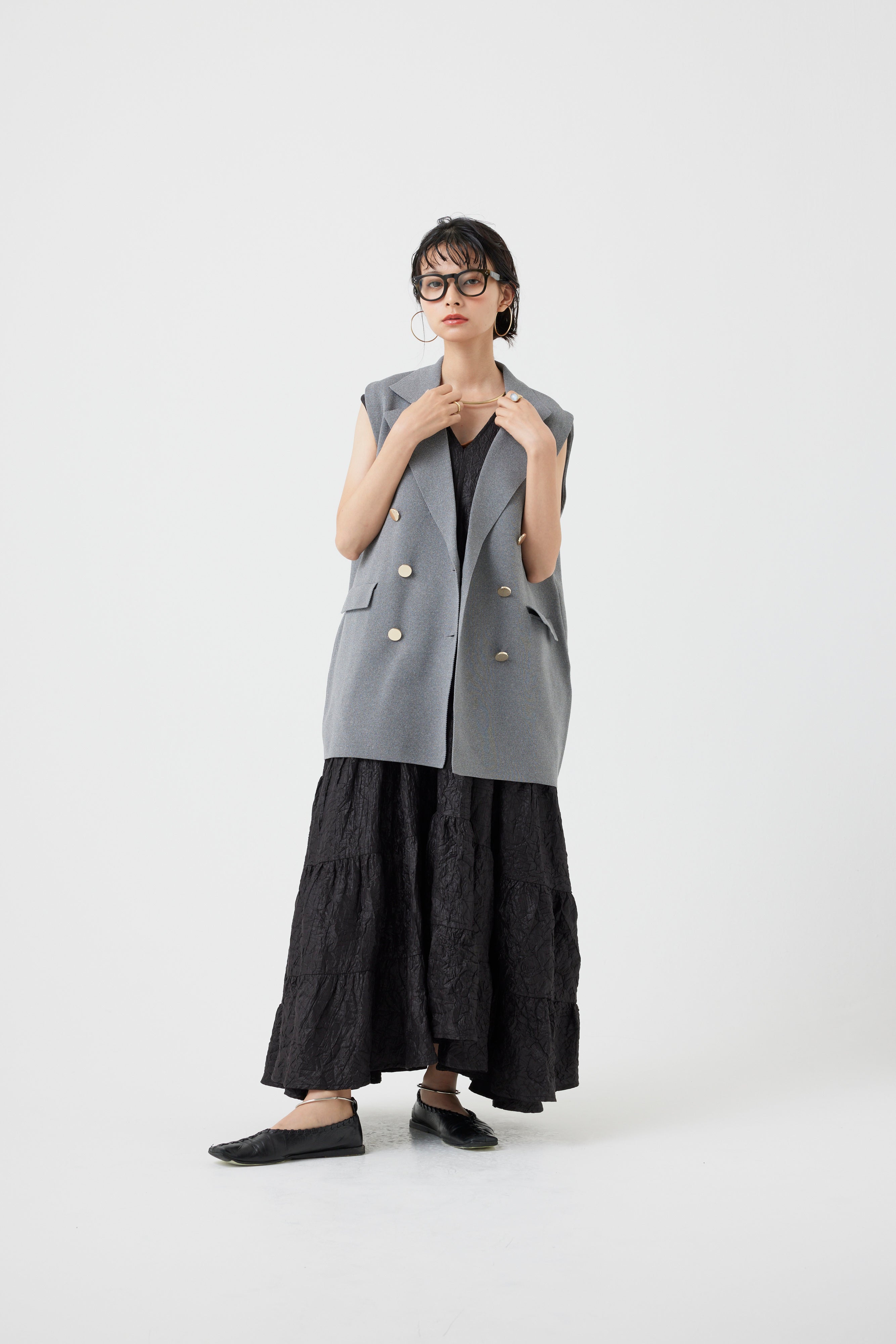 ミラノリブニットベスト(6260-410)