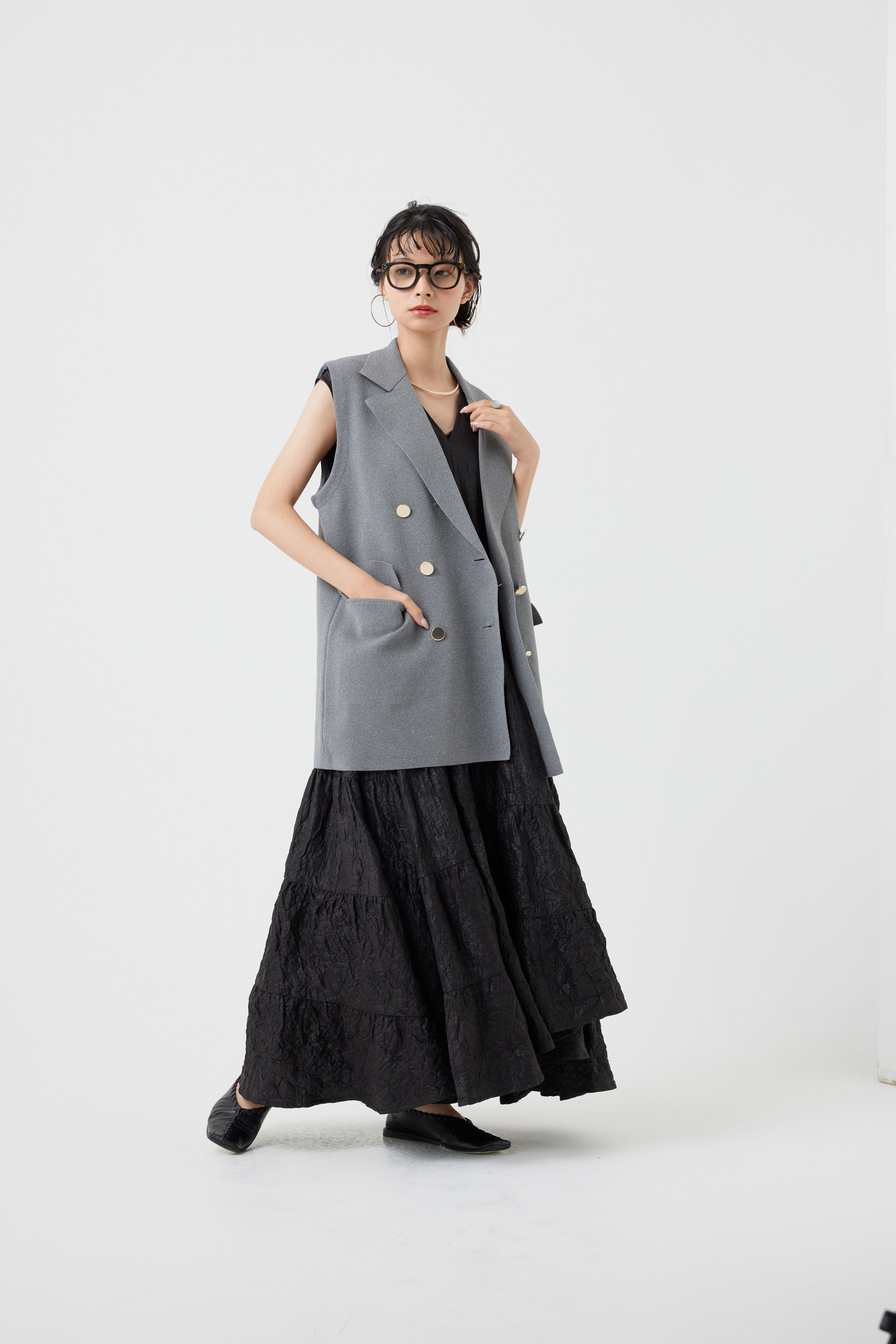 ミラノリブニットベスト(6260-410)