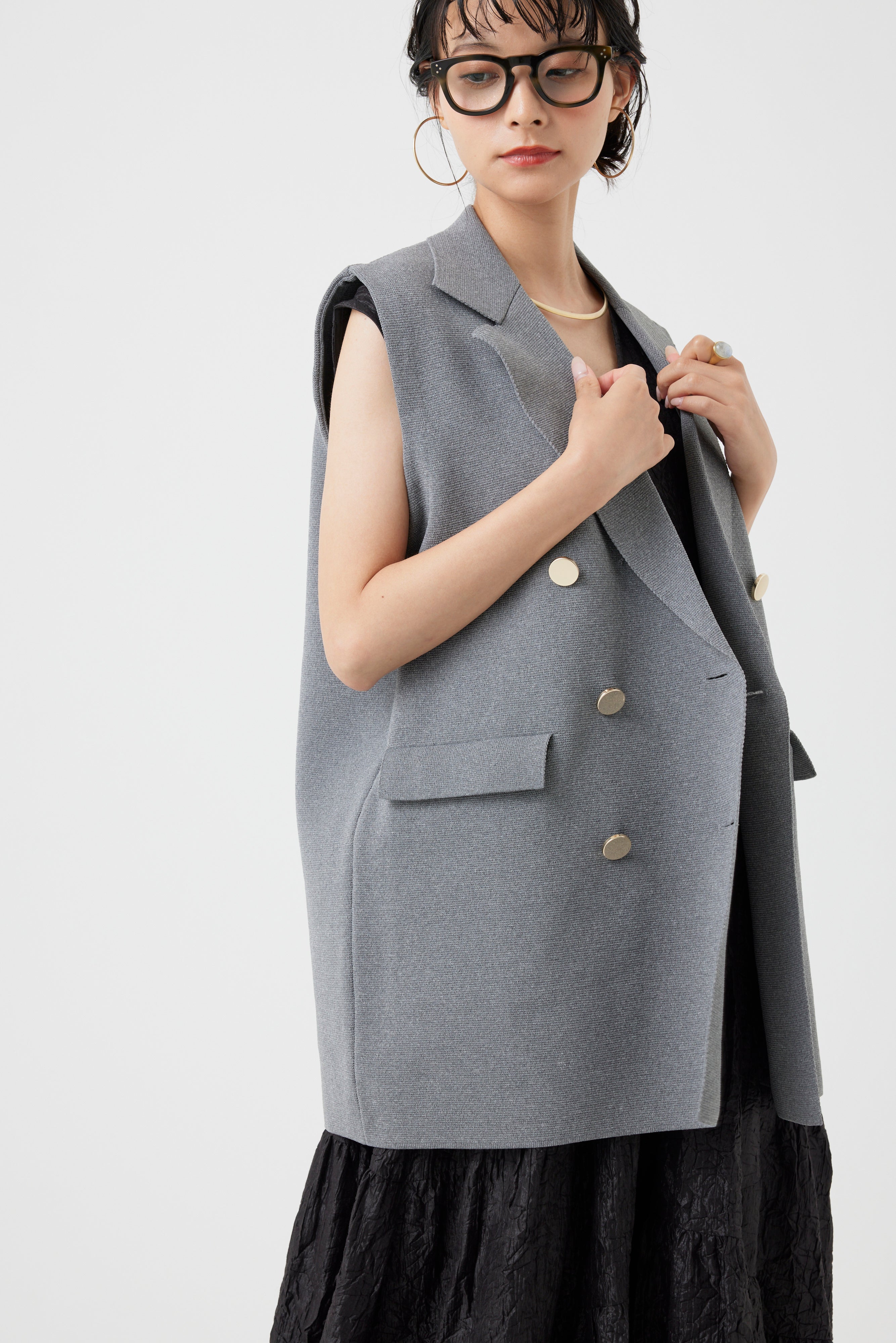 ミラノリブニットベスト(6260-410)