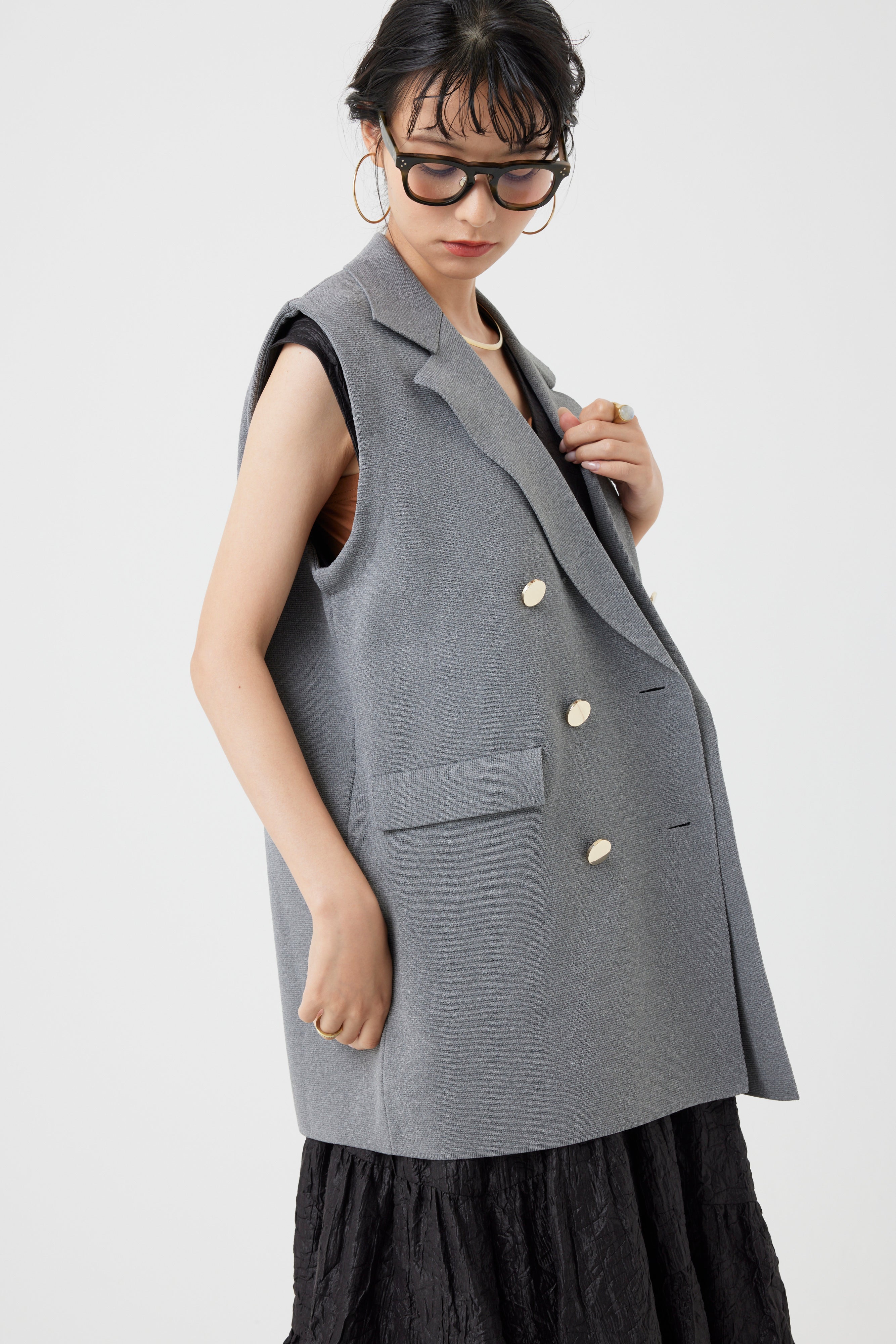 ミラノリブニットベスト(6260-410)