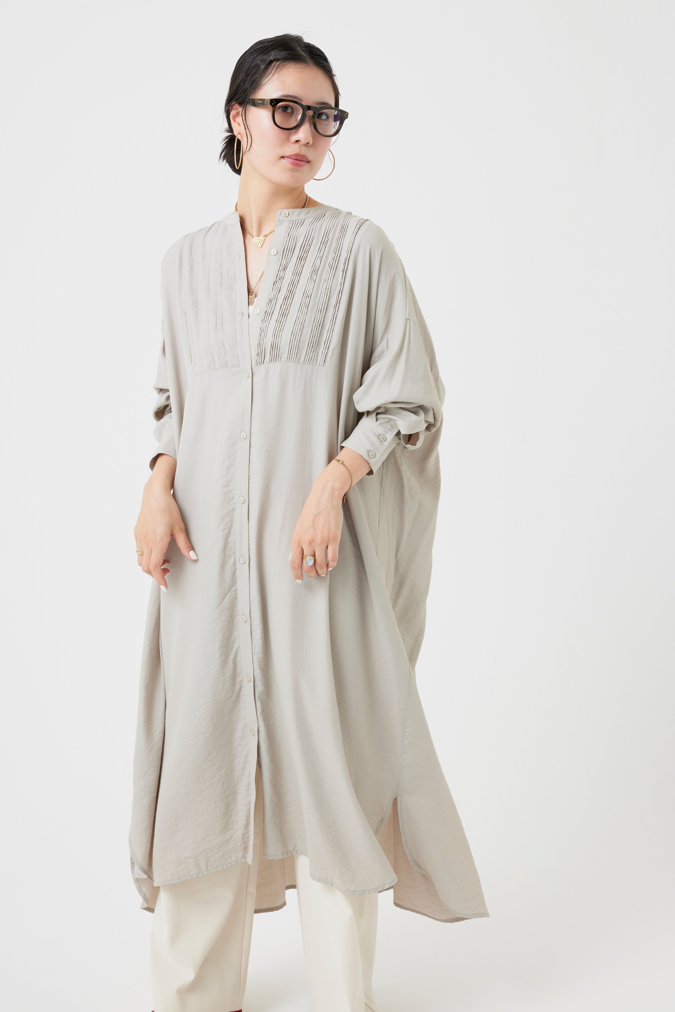 ロングスリーブシャツワンピース(6262-472)