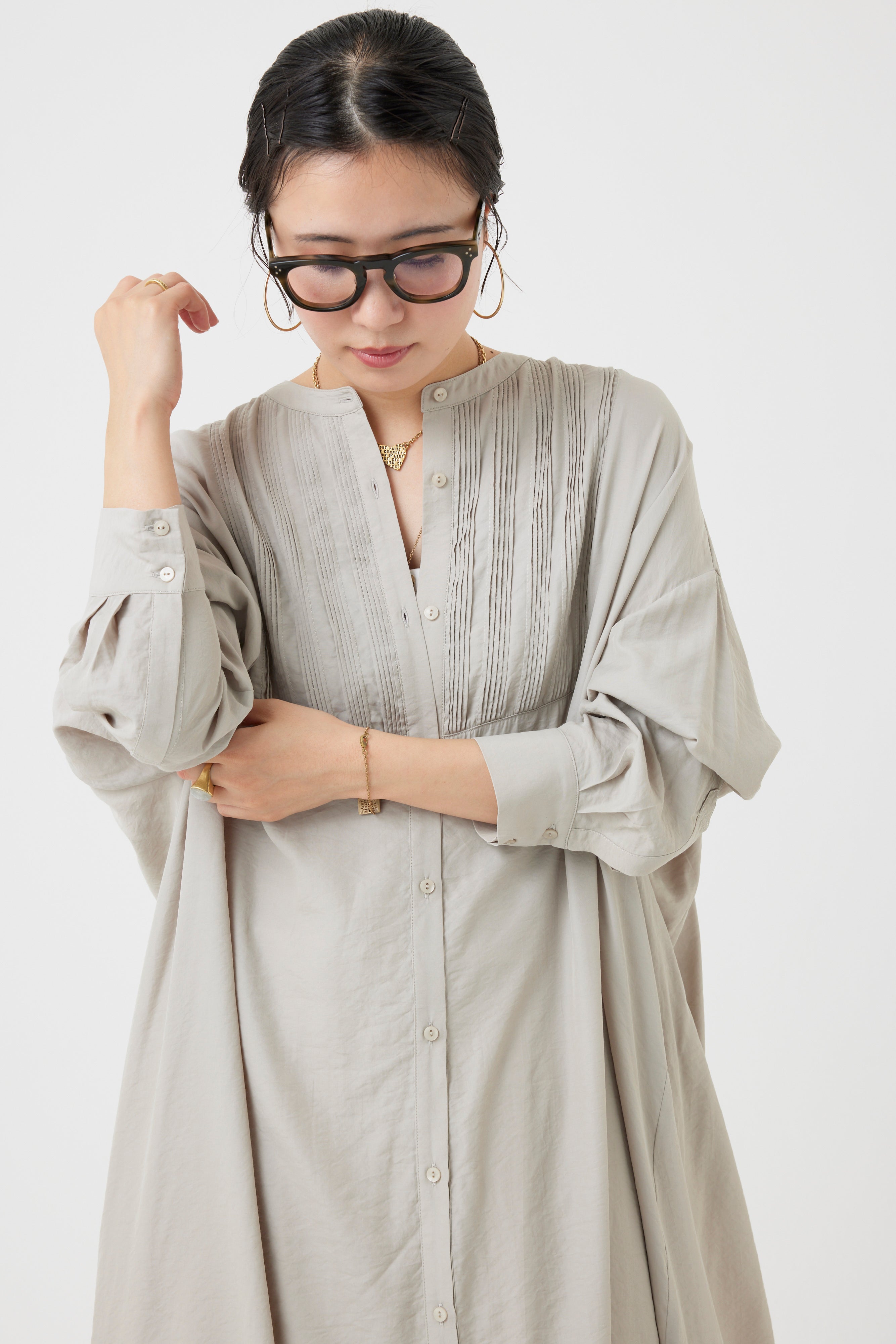 ロングスリーブシャツワンピース(6262-472)