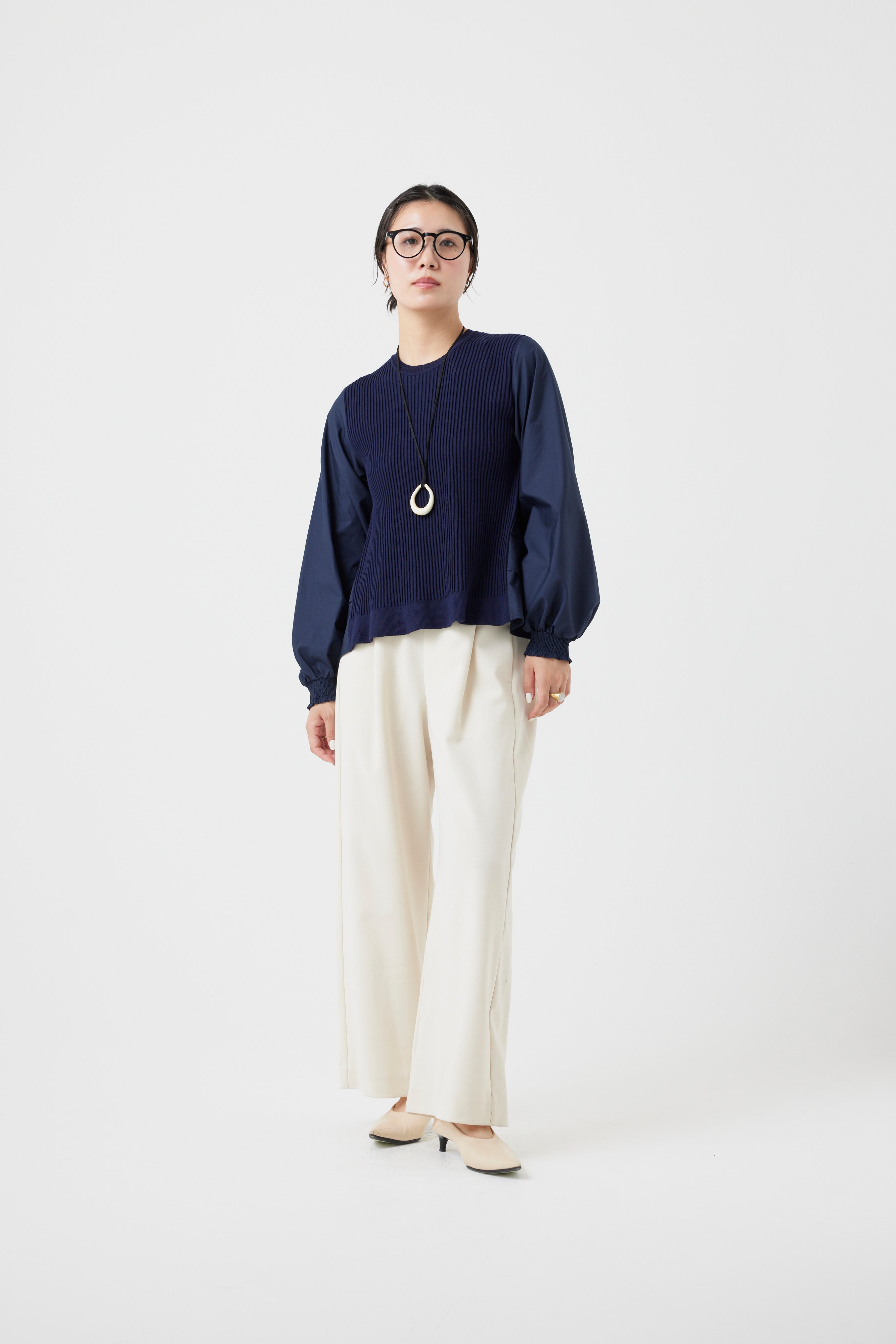 バックティアードブラウス×ニットトップス(6262-458)