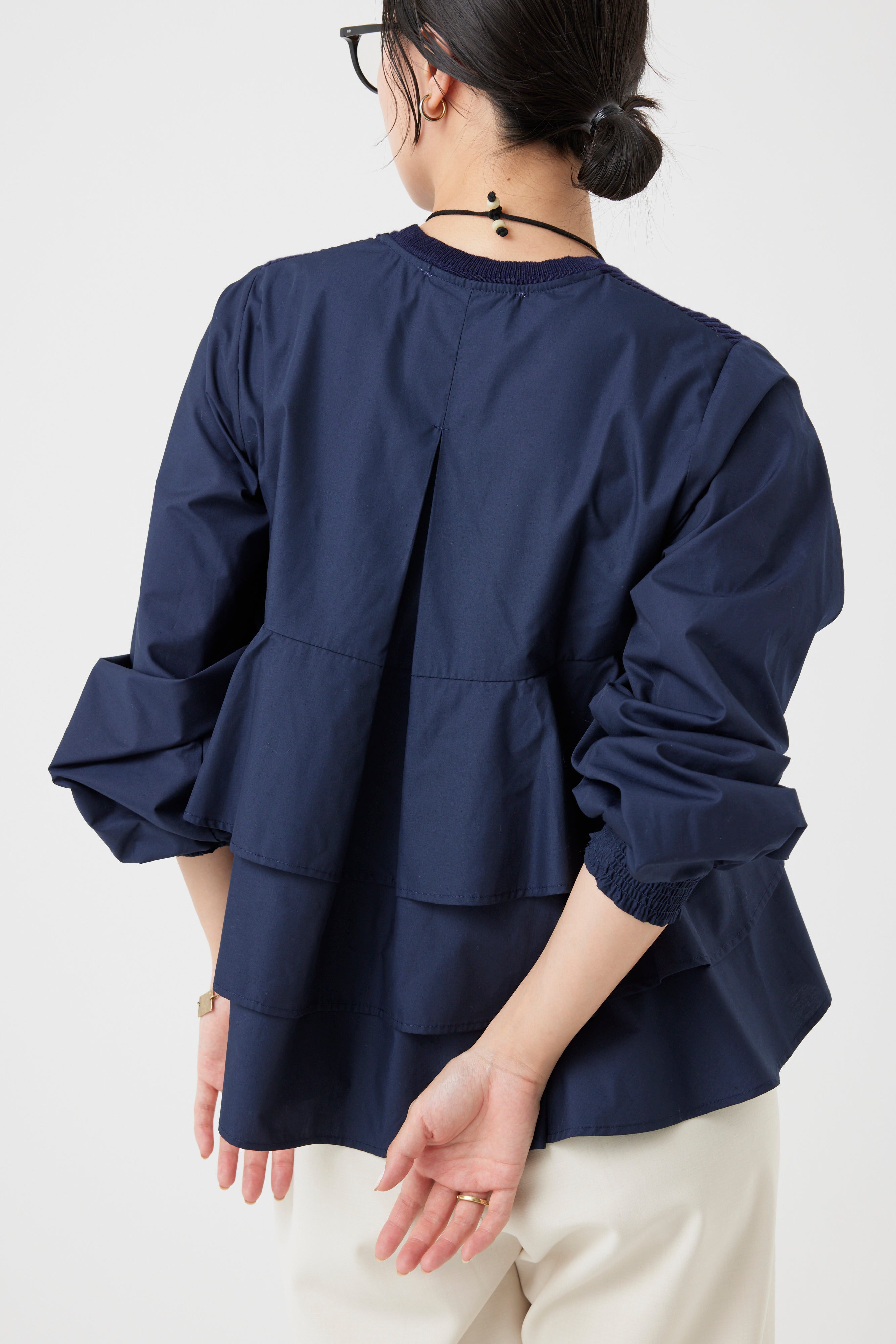 バックティアードブラウス×ニットトップス(6262-458)