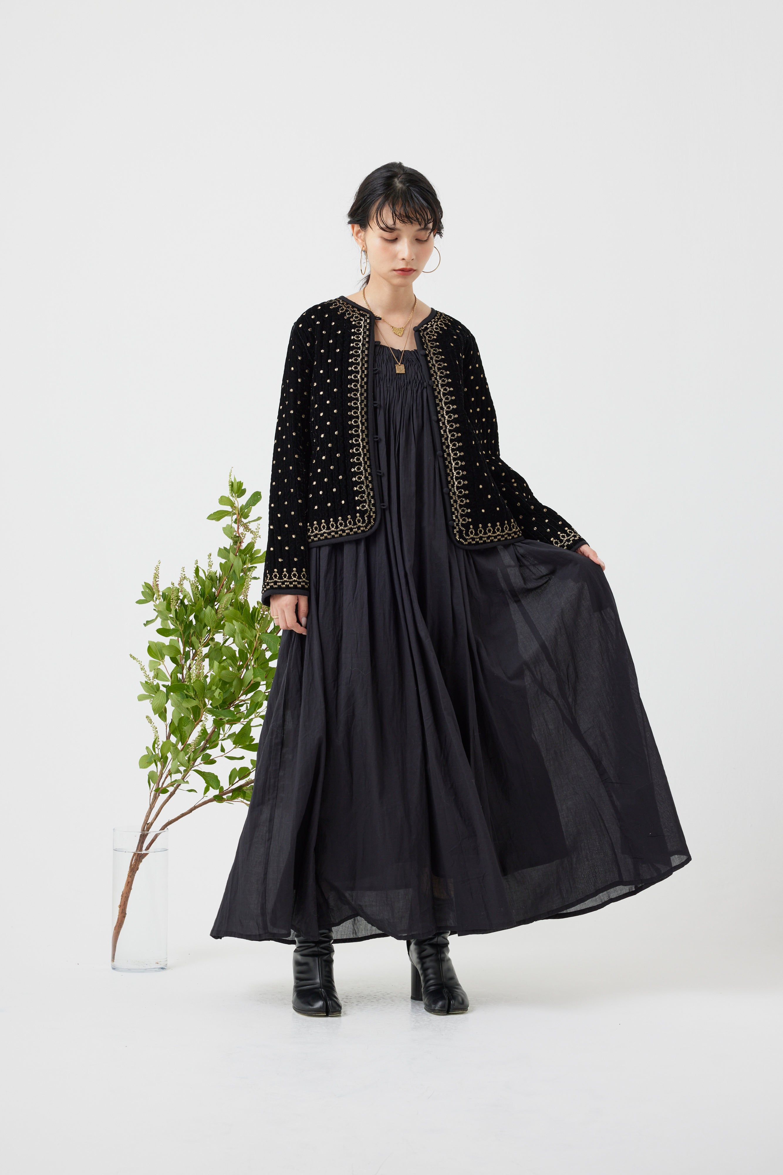 ヴィンテージ調オリジナル刺繍ジャケット(6261-354)