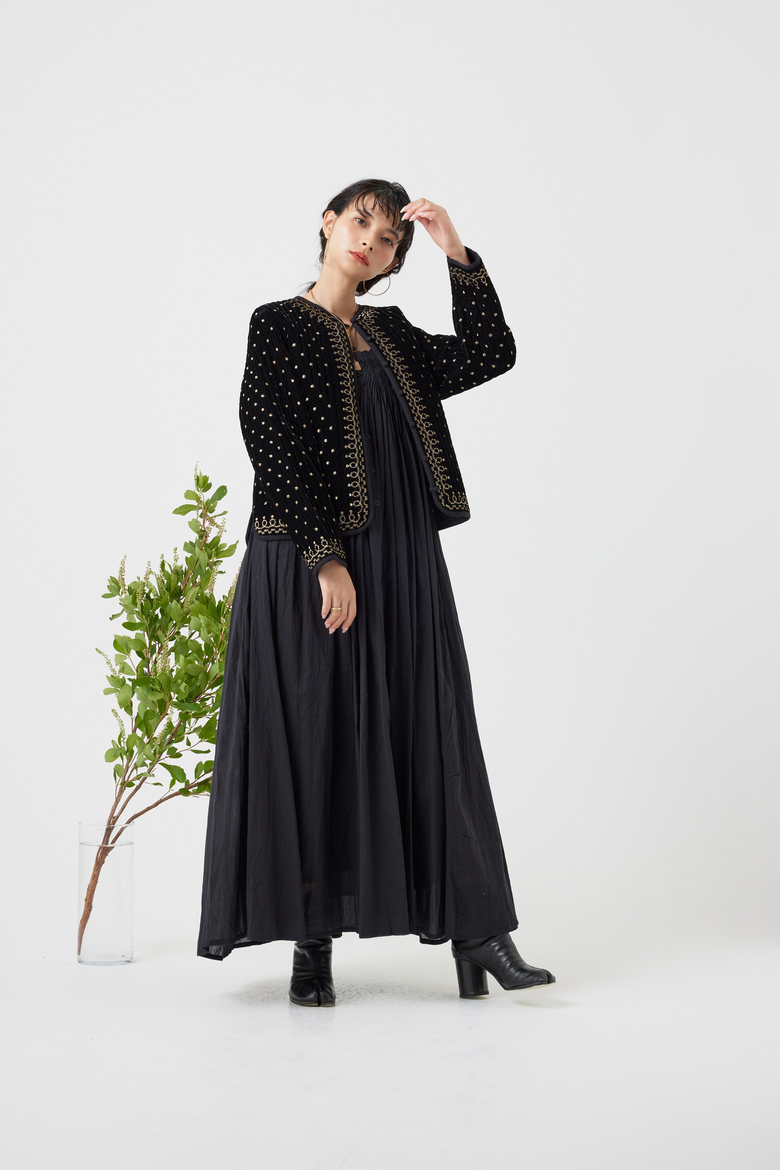 ヴィンテージ調オリジナル刺繍ジャケット(6261-354)