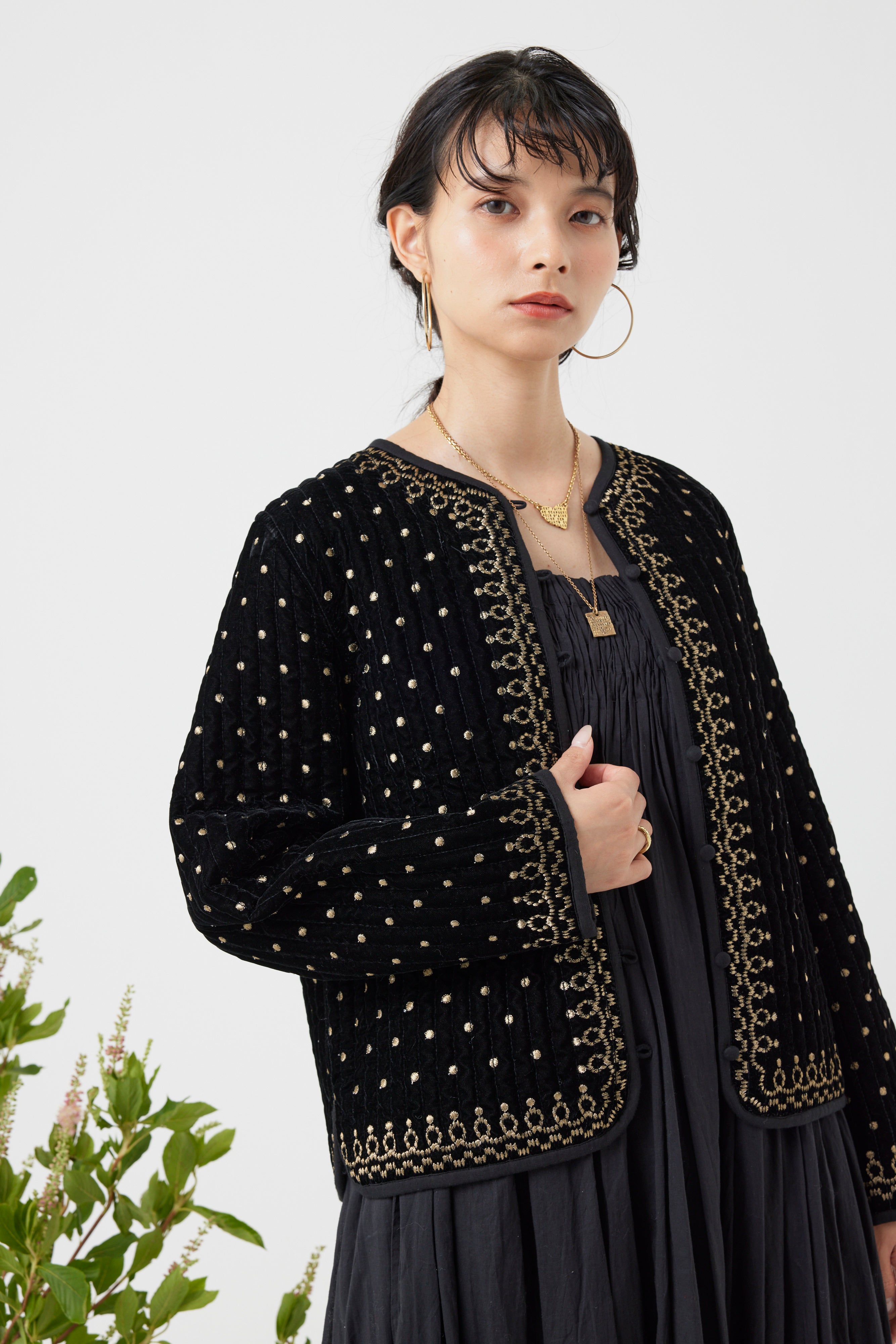 ヴィンテージ調オリジナル刺繍ジャケット(6261-354)