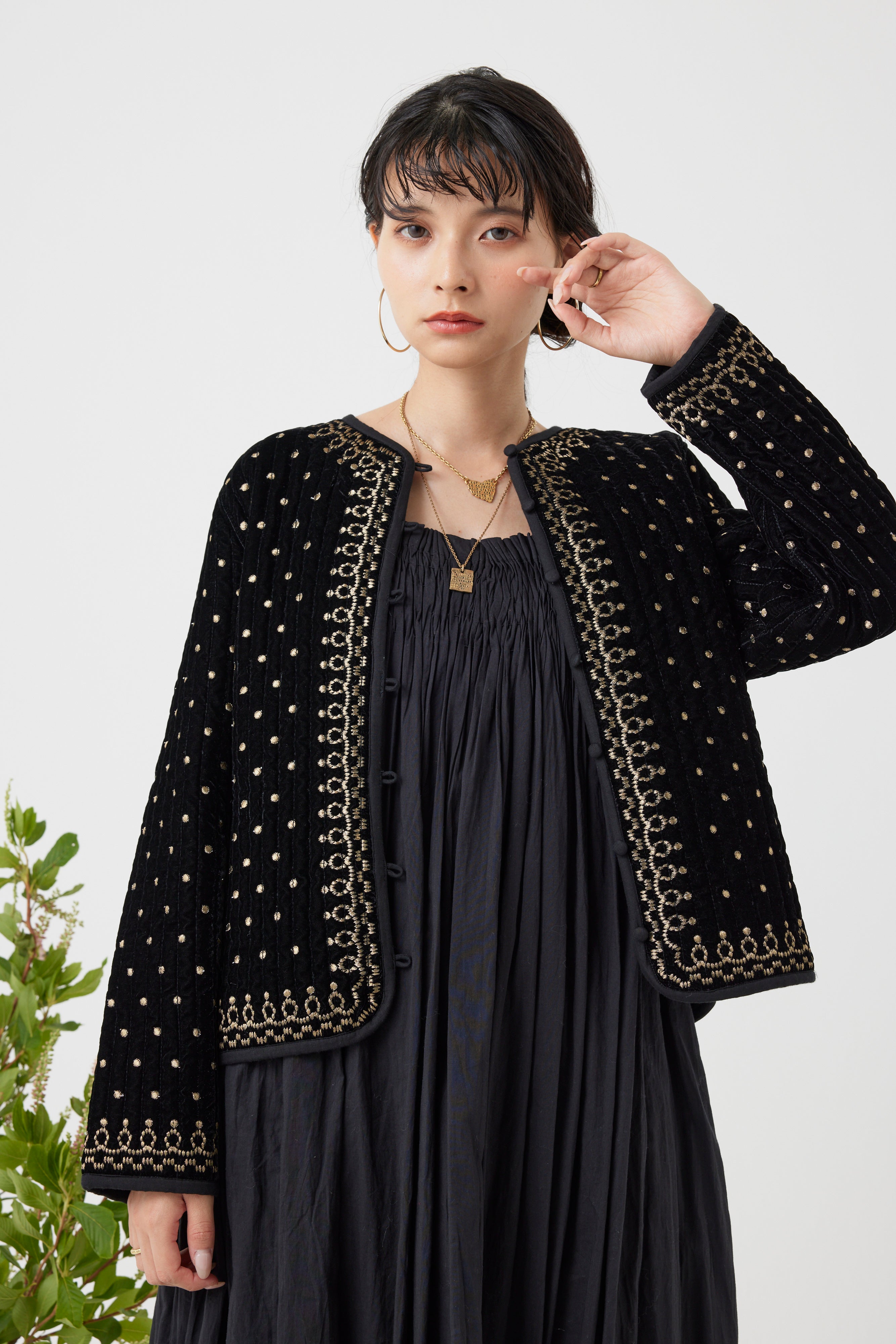 ヴィンテージ調オリジナル刺繍ジャケット(6261-354)