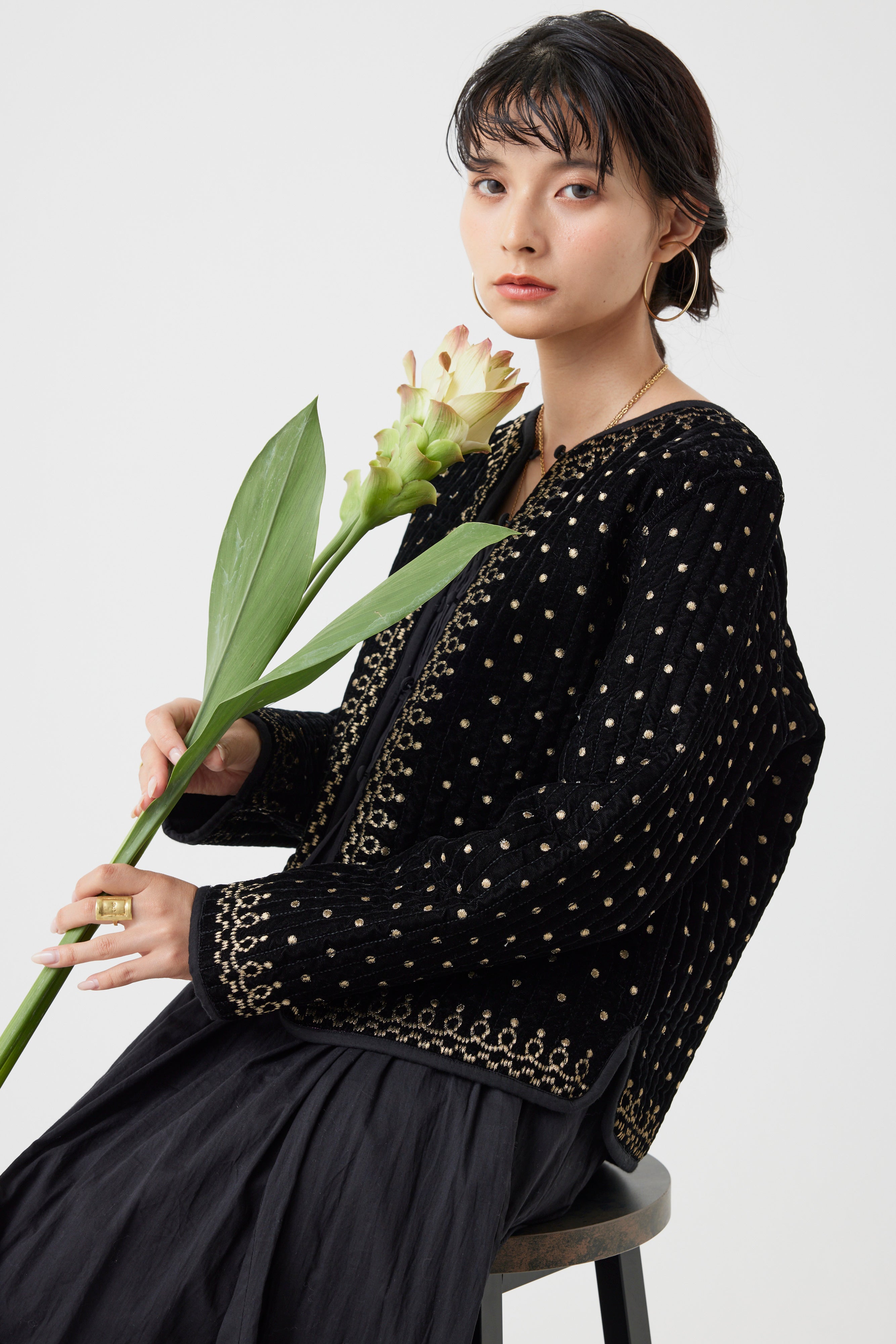 ヴィンテージ調オリジナル刺繍ジャケット(6261-354)