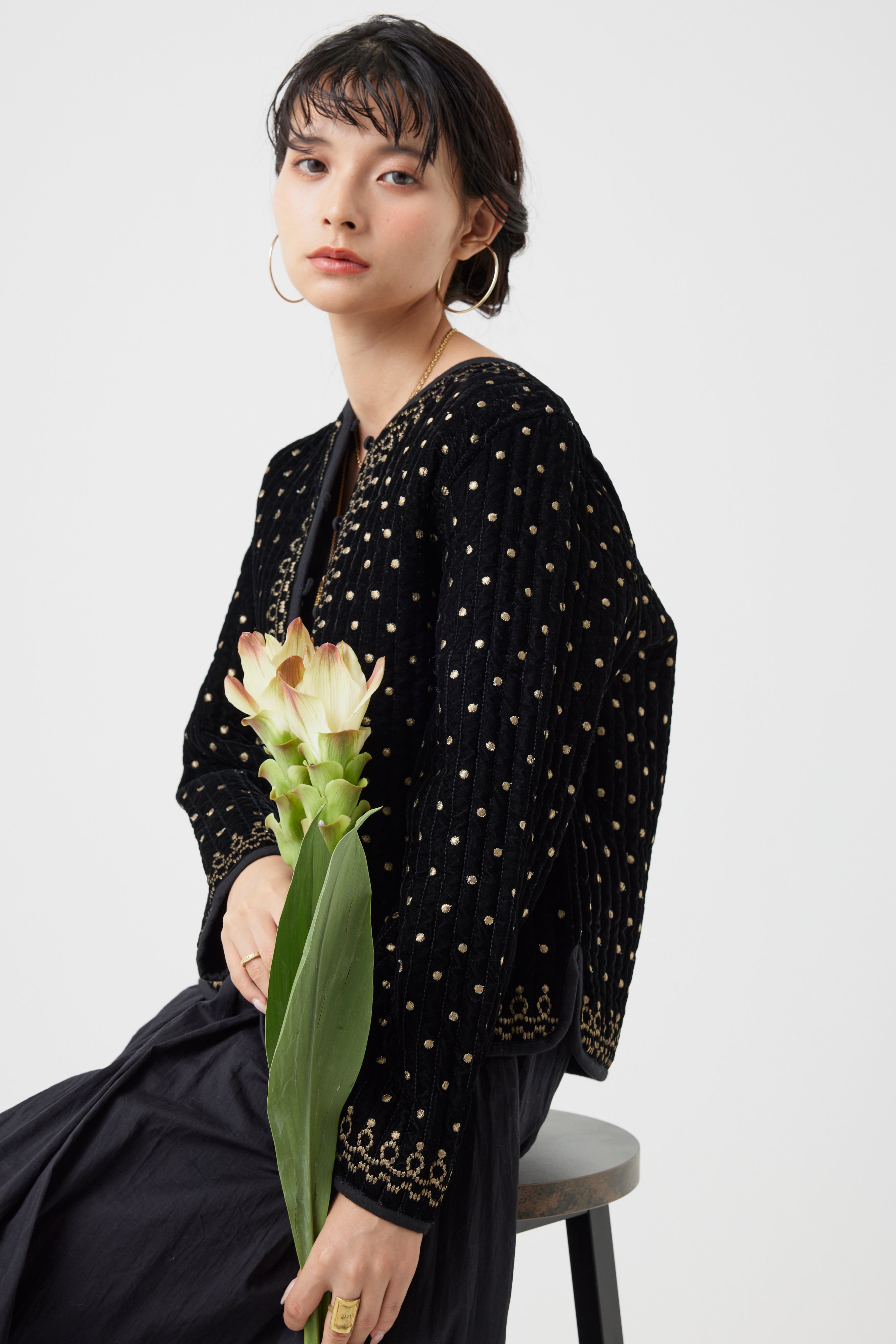 ヴィンテージ調オリジナル刺繍ジャケット(6261-354)