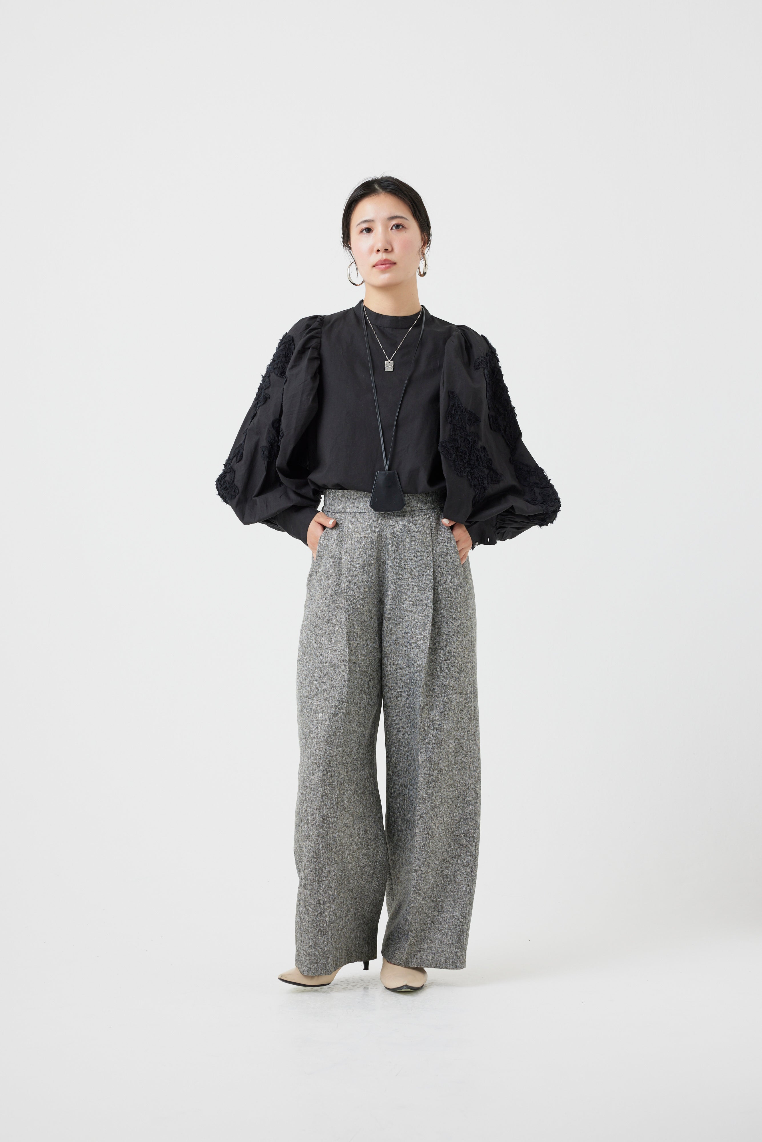 インドコットンエンブロイダリーブラウス(6261-362 )