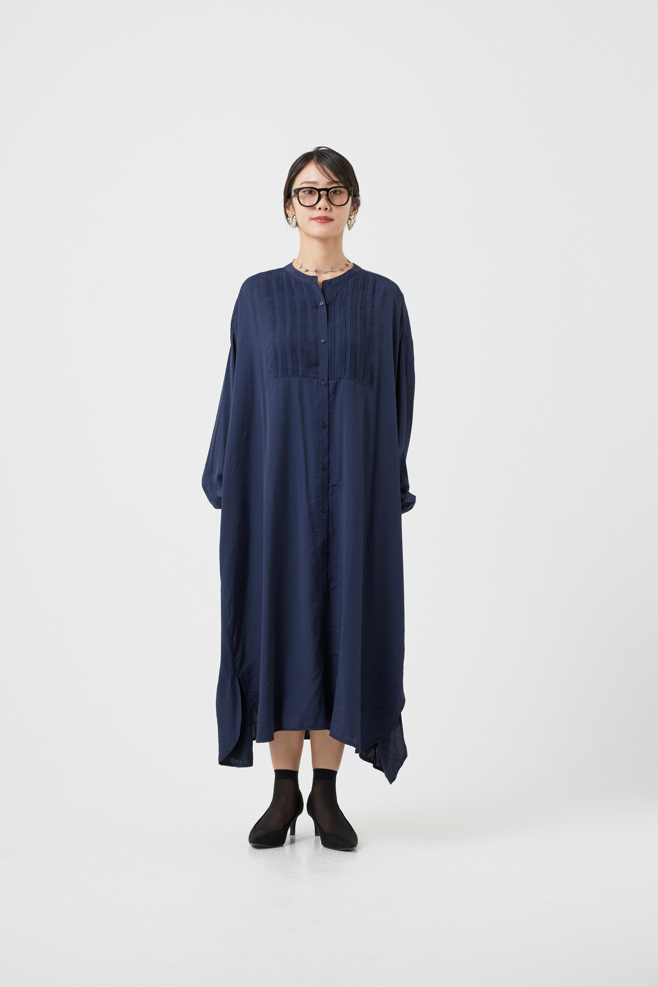 【ご予約商品/1000Pプレゼント】ロングスリーブレスシャツワンピース(6252-472)