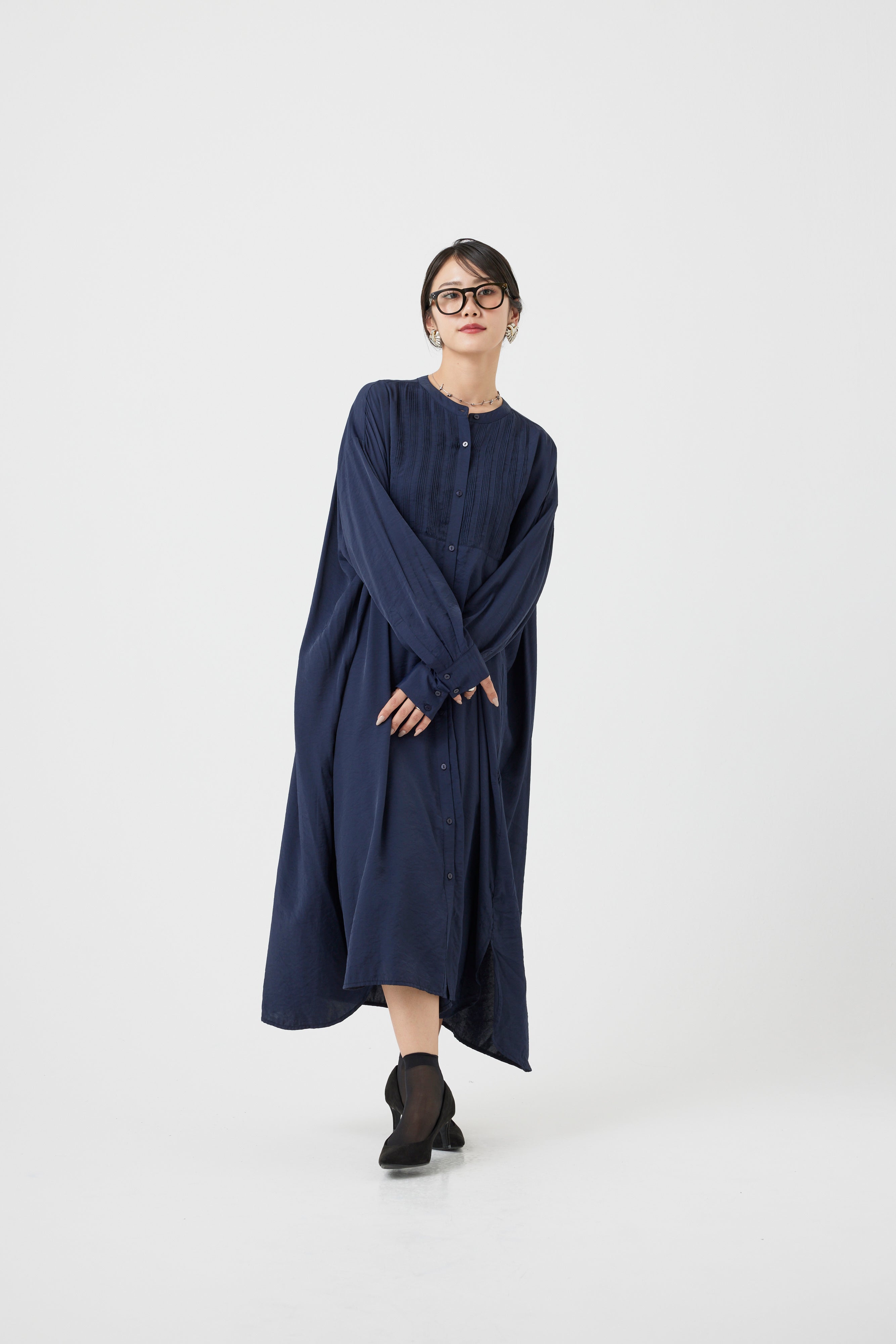 【ご予約商品/1000Pプレゼント】ロングスリーブレスシャツワンピース(6252-472)