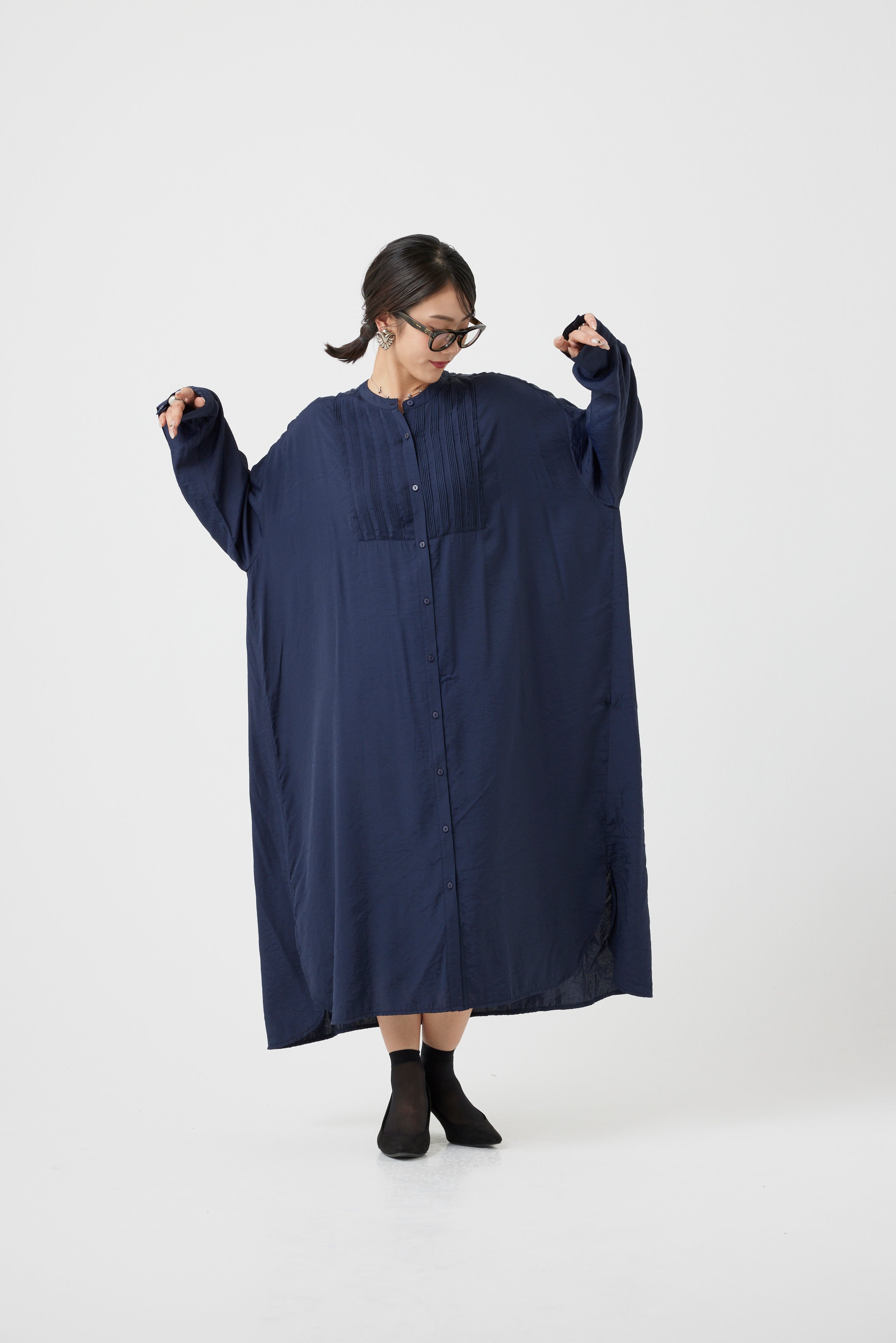 【ご予約商品/1000Pプレゼント】ロングスリーブレスシャツワンピース(6252-472)