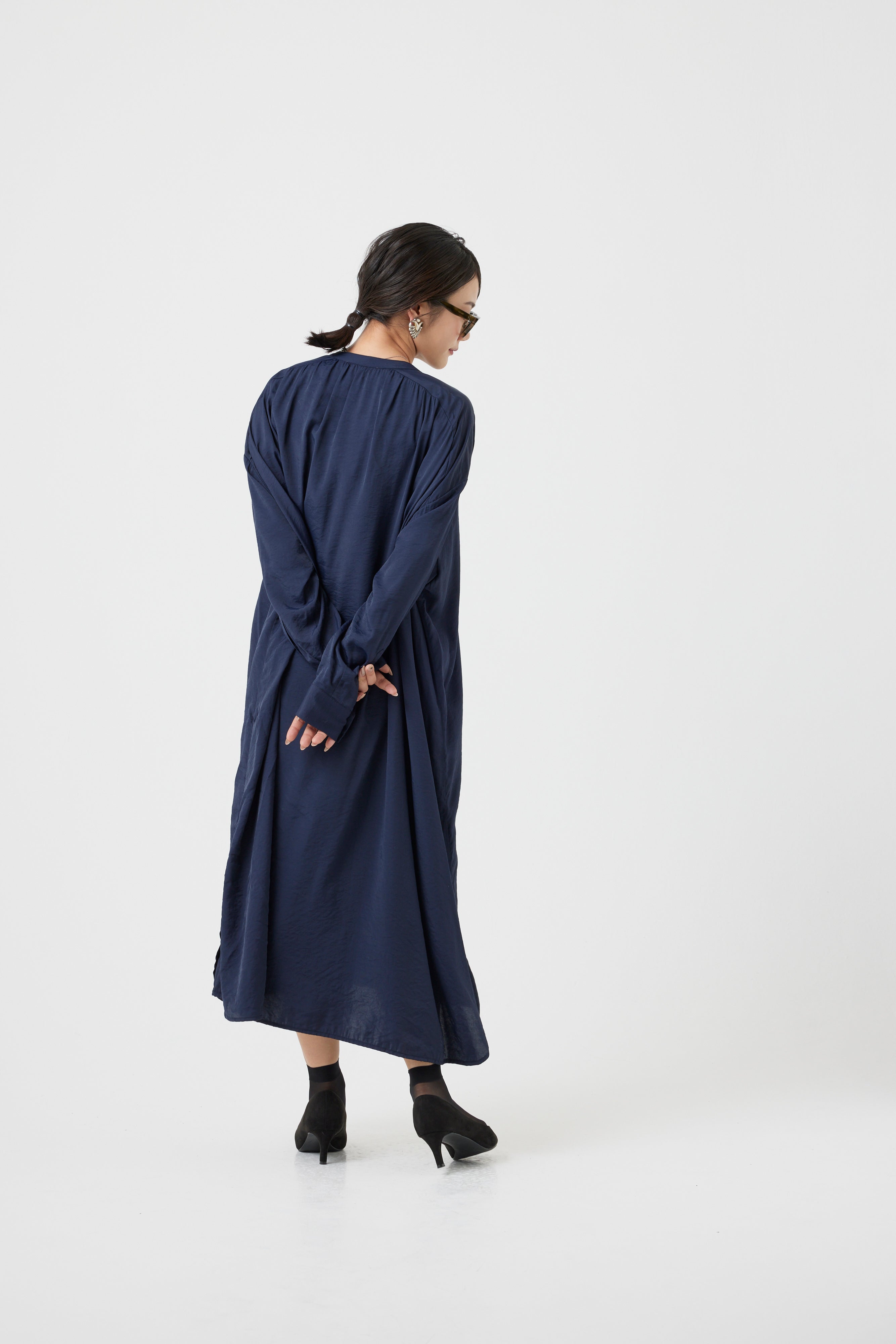 【ご予約商品/1000Pプレゼント】ロングスリーブレスシャツワンピース(6252-472)