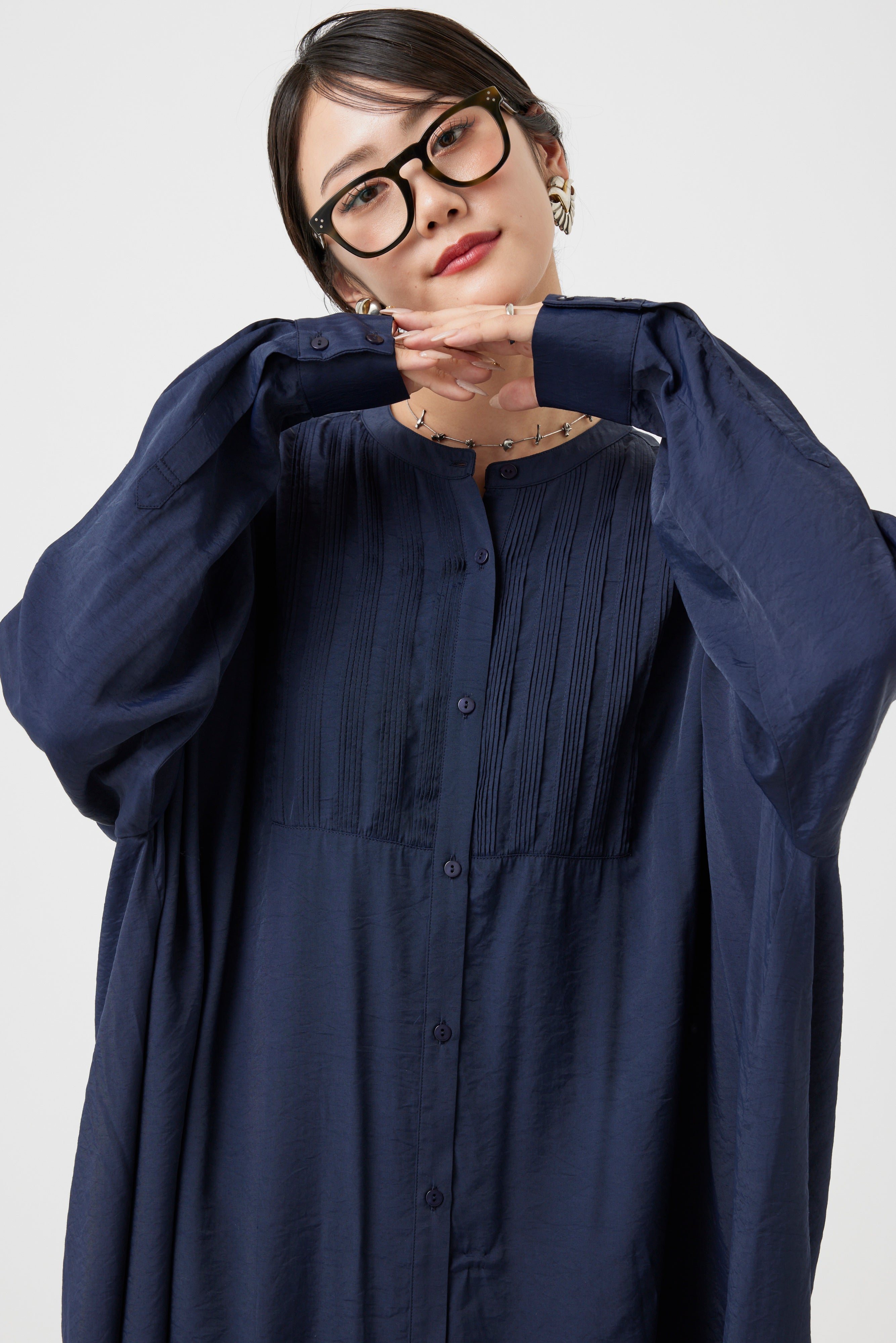 ロングスリーブシャツワンピース(6262-472)