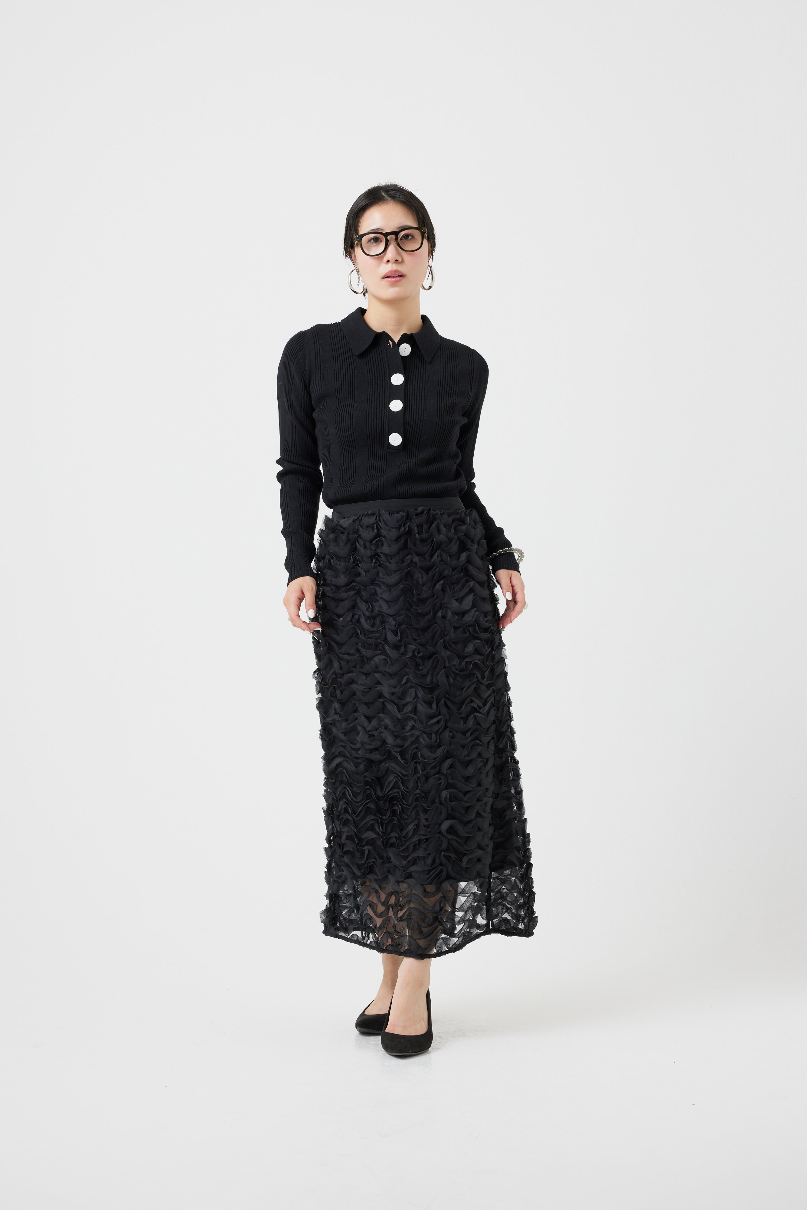 ウェーブフリルIラインスカート(6260-372)