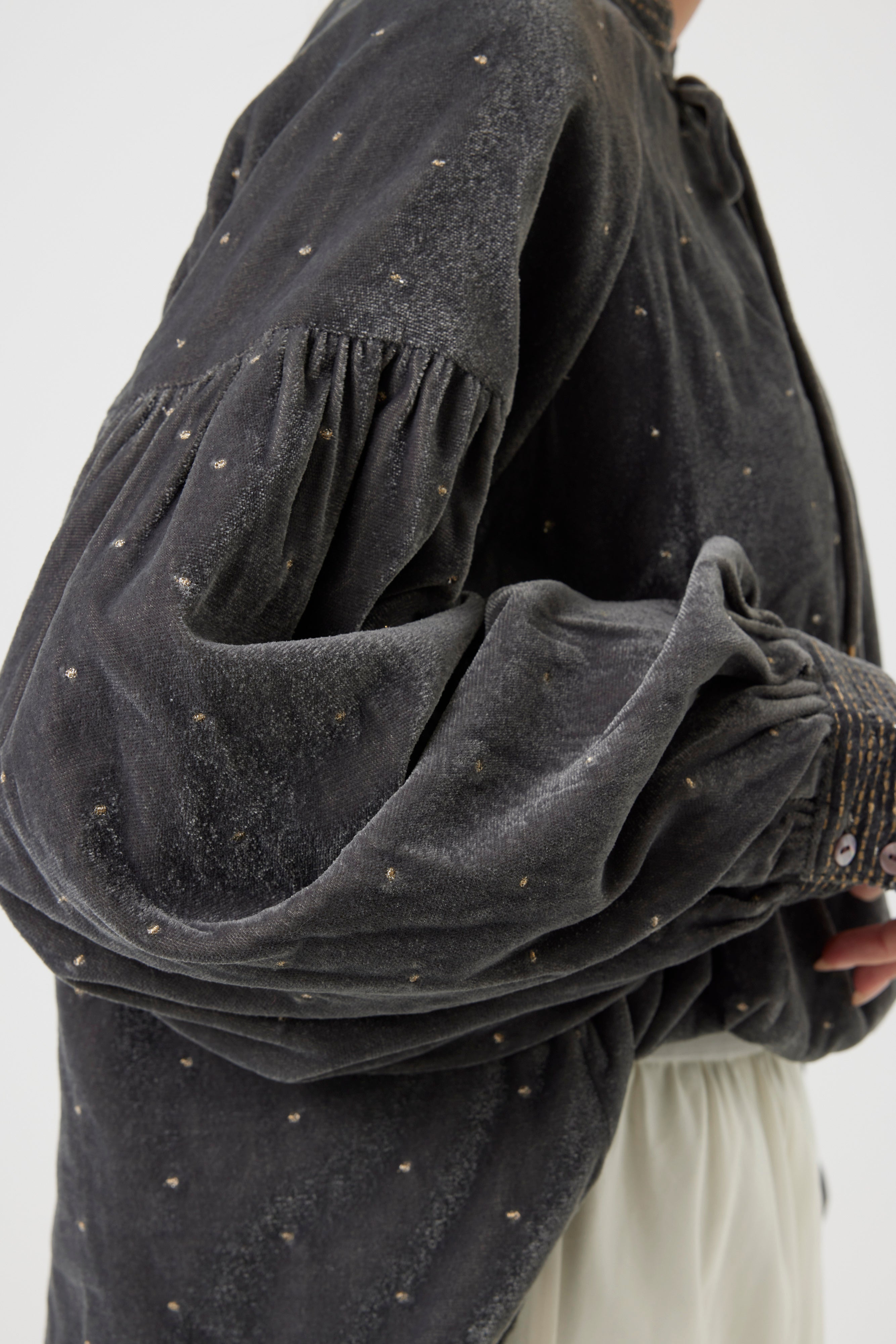 インドベロアドット刺繍ブラウス(6261-358)