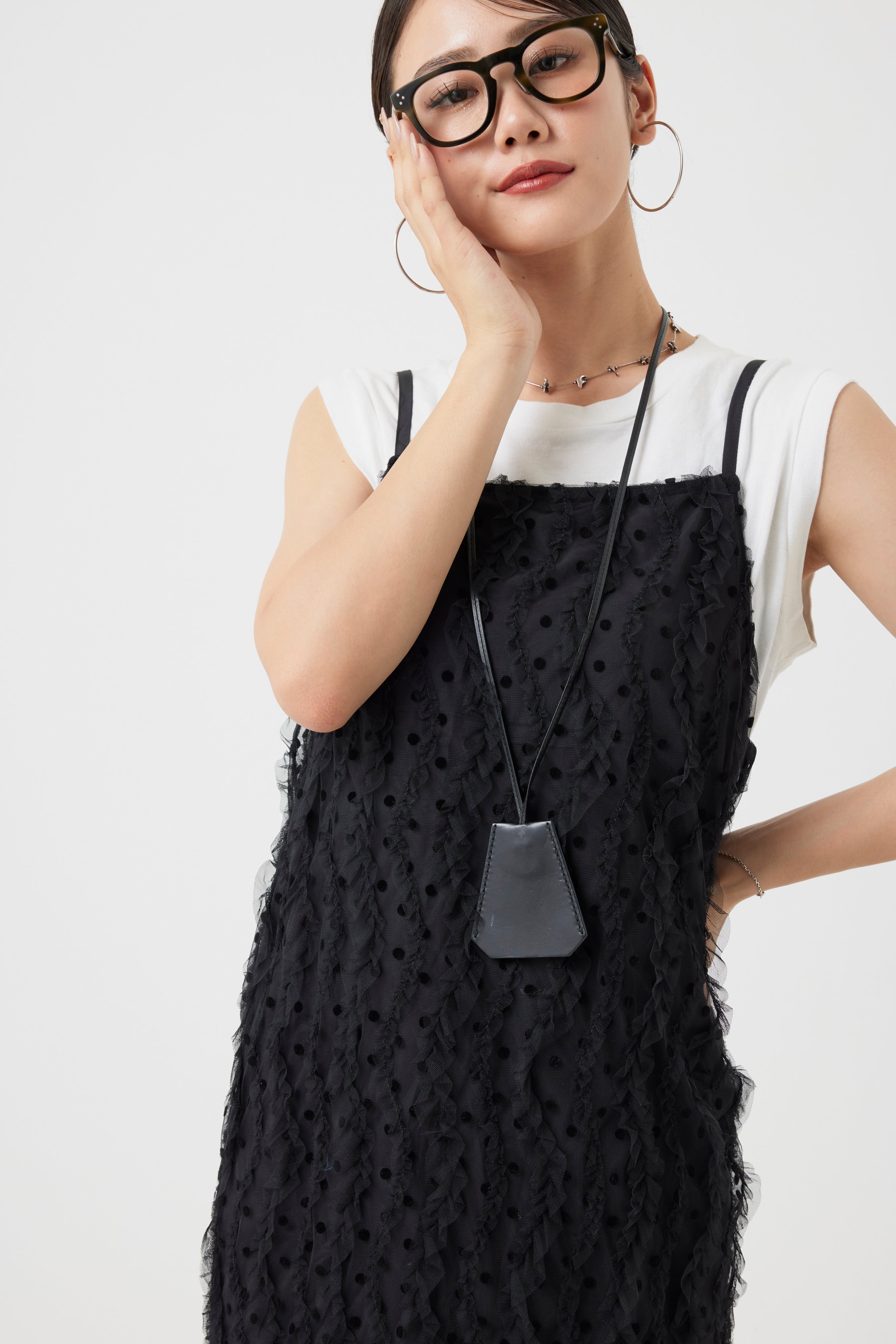 ブラオドットチュールフリルワンピース(6260-378)