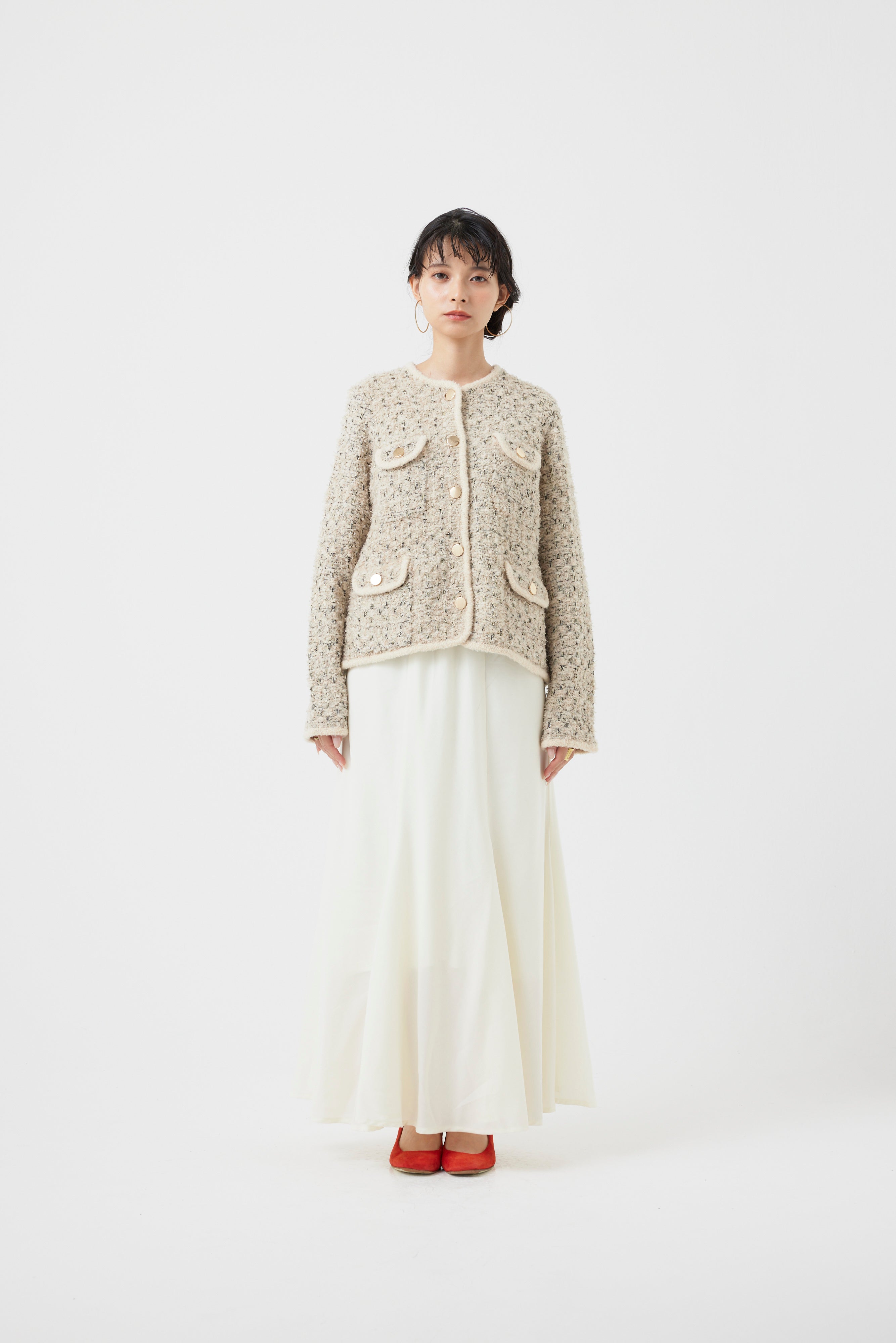 ツイードニットジャケット(6260-391)