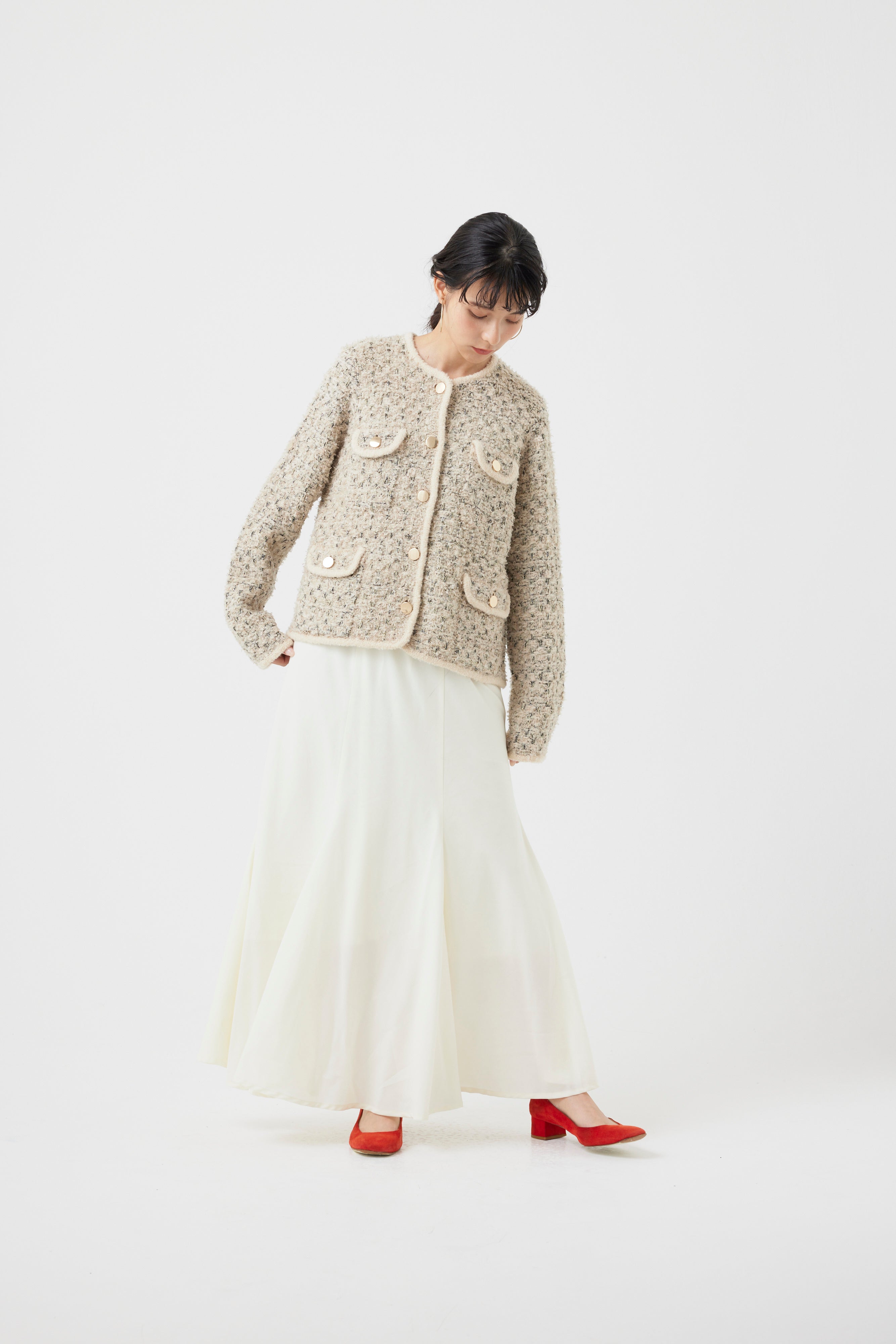 ツイードニットジャケット(6260-391)