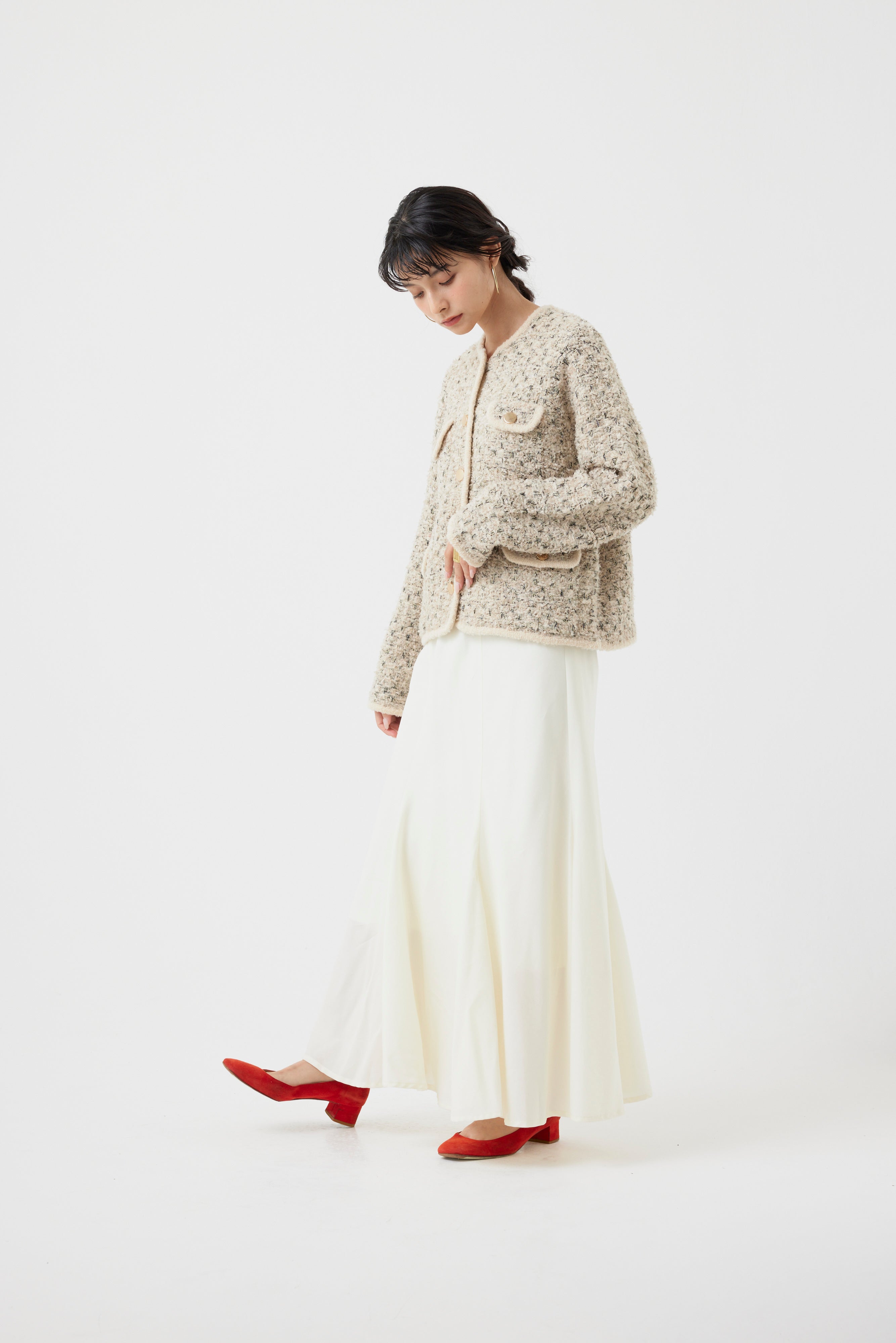 ツイードニットジャケット(6260-391)