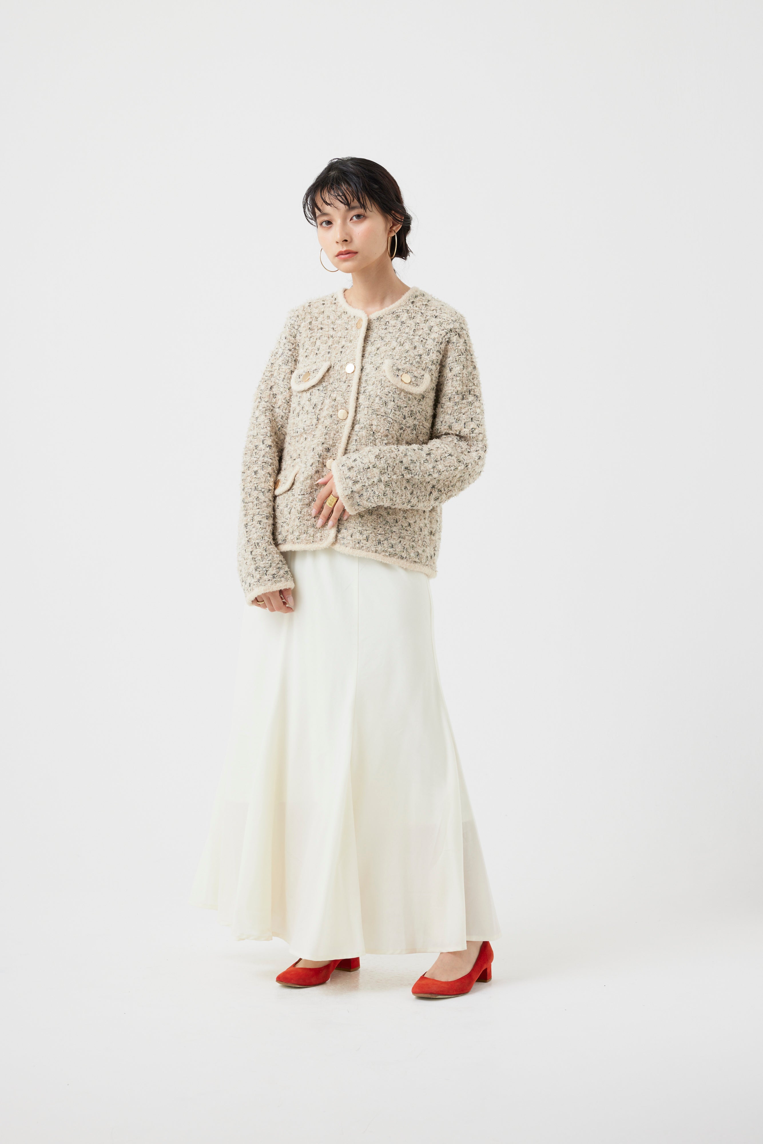 ツイードニットジャケット(6260-391)