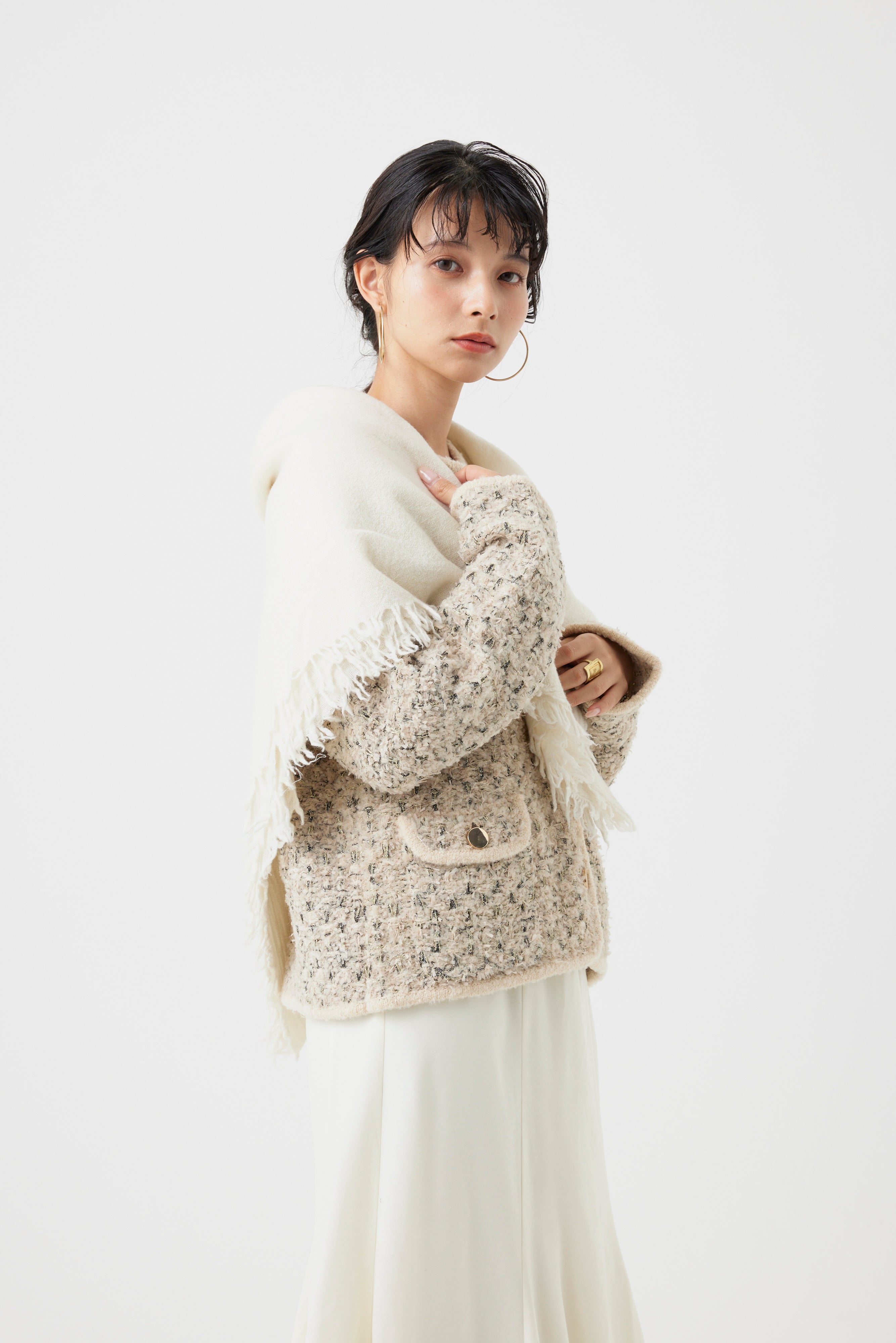 ツイードニットジャケット(6260-391)