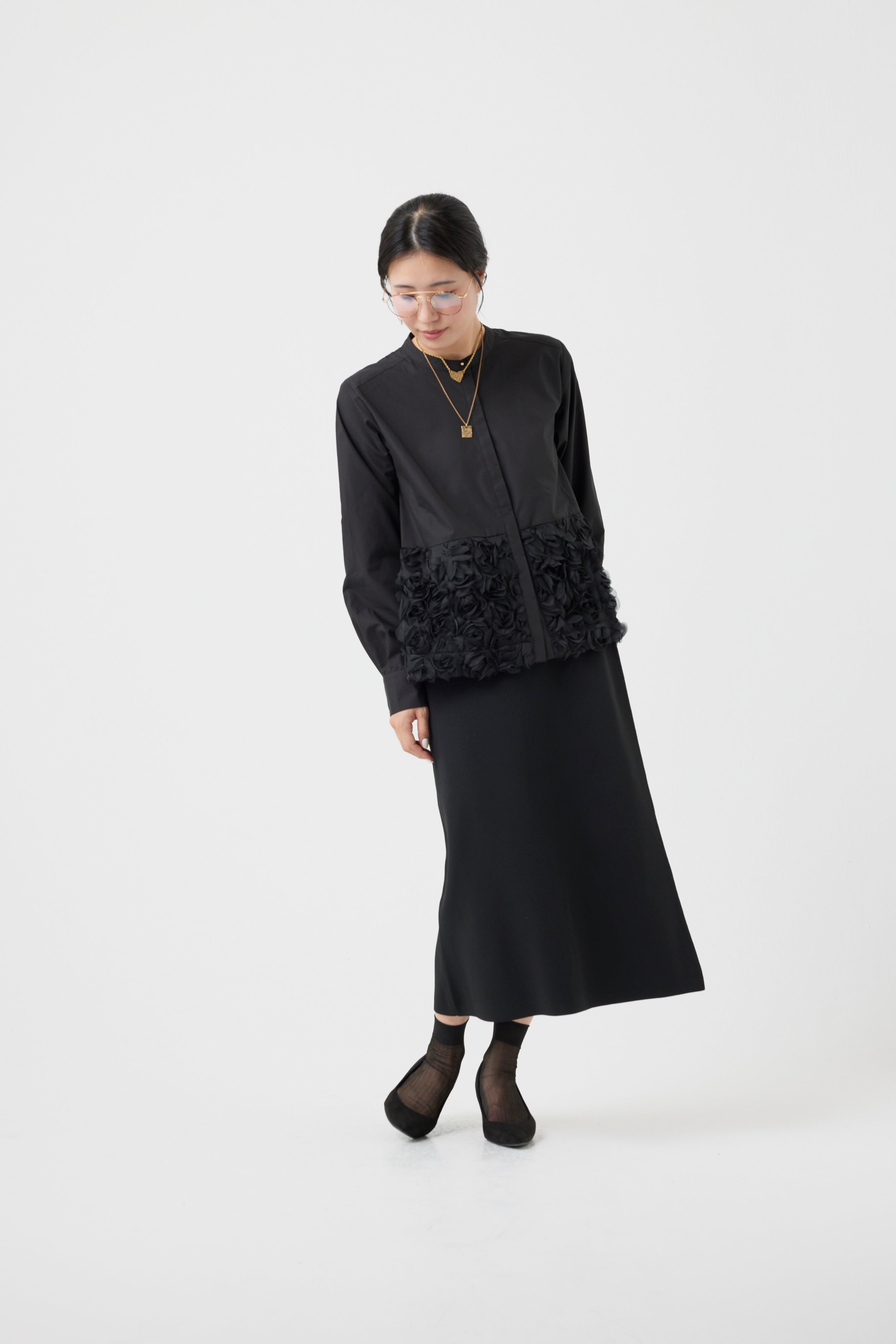 フラワーチュールパターンブラウス(6262-456)