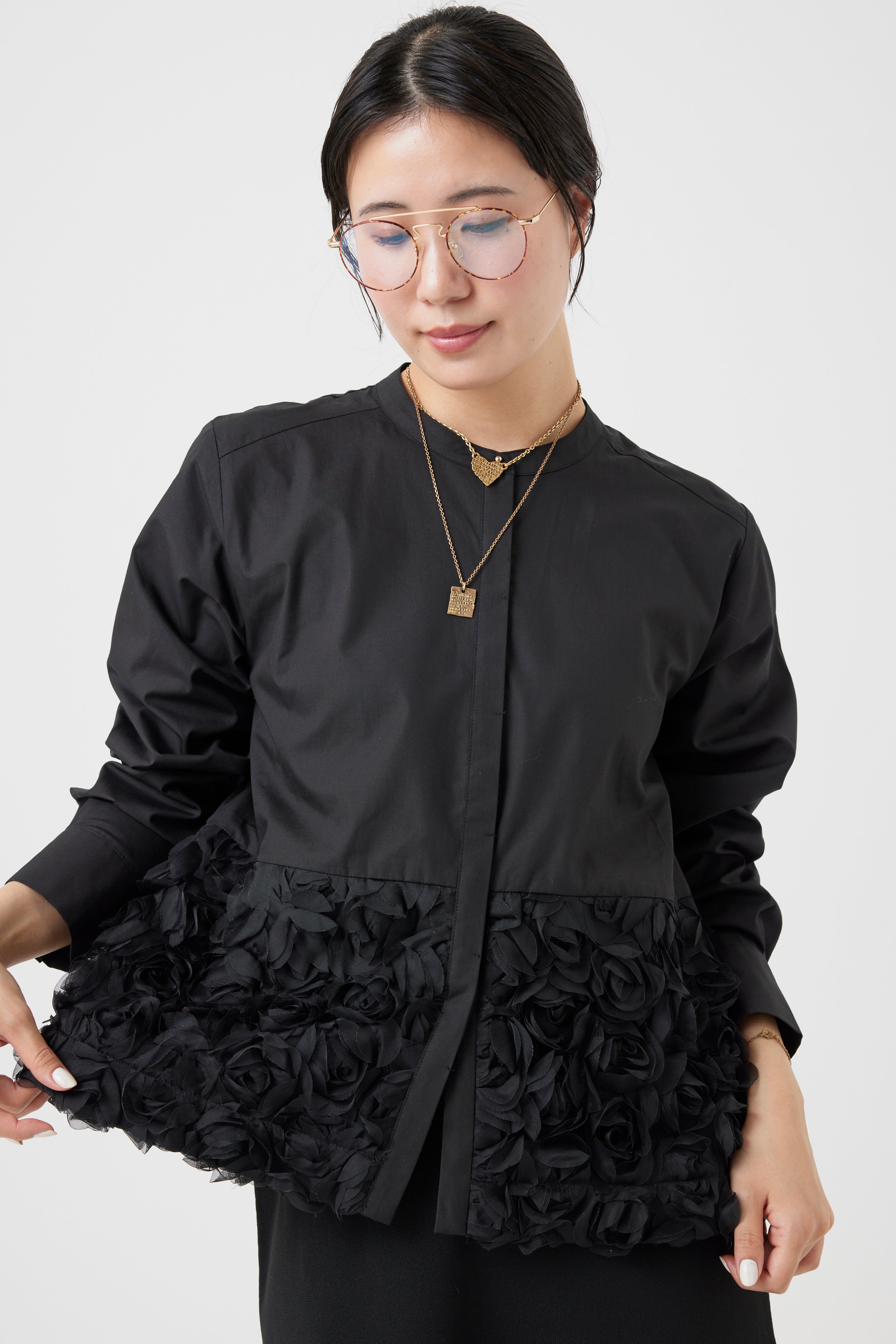 フラワーチュールパターンブラウス(6262-456)