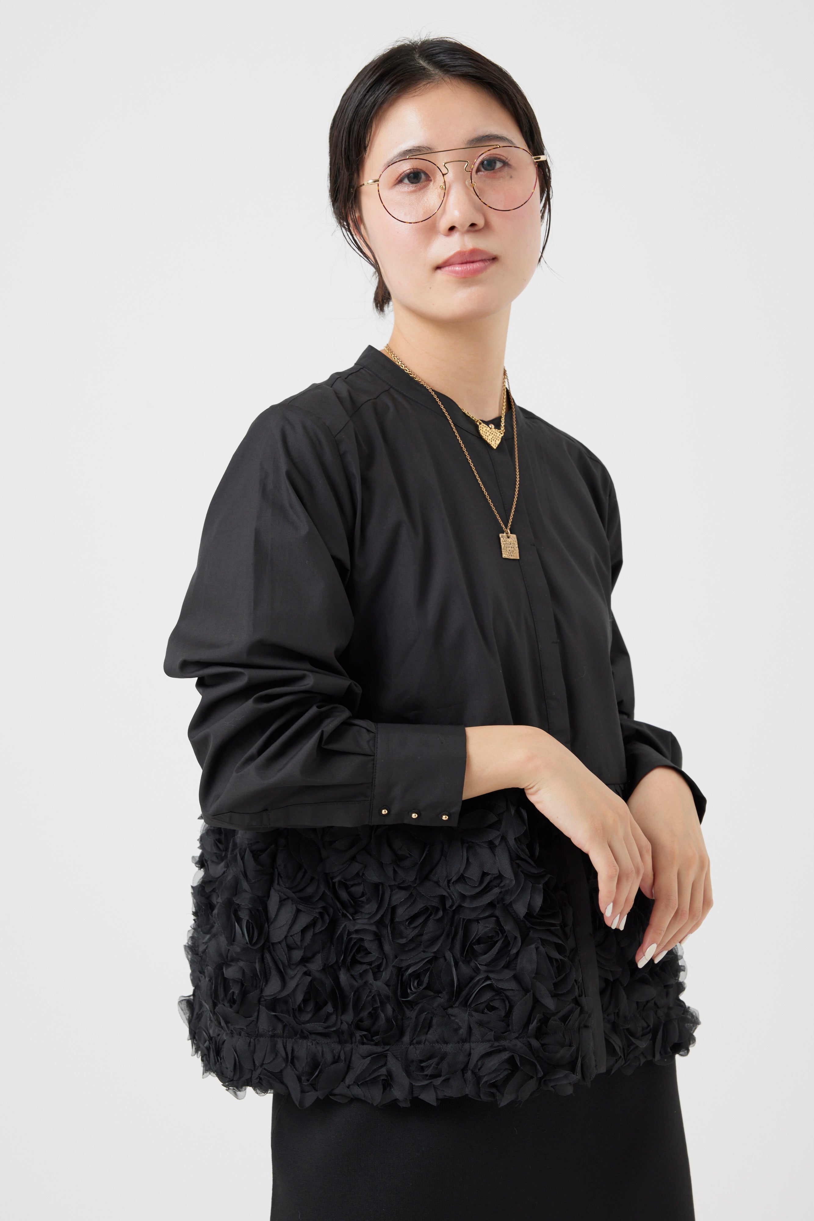 フラワーチュールパターンブラウス(6262-456)