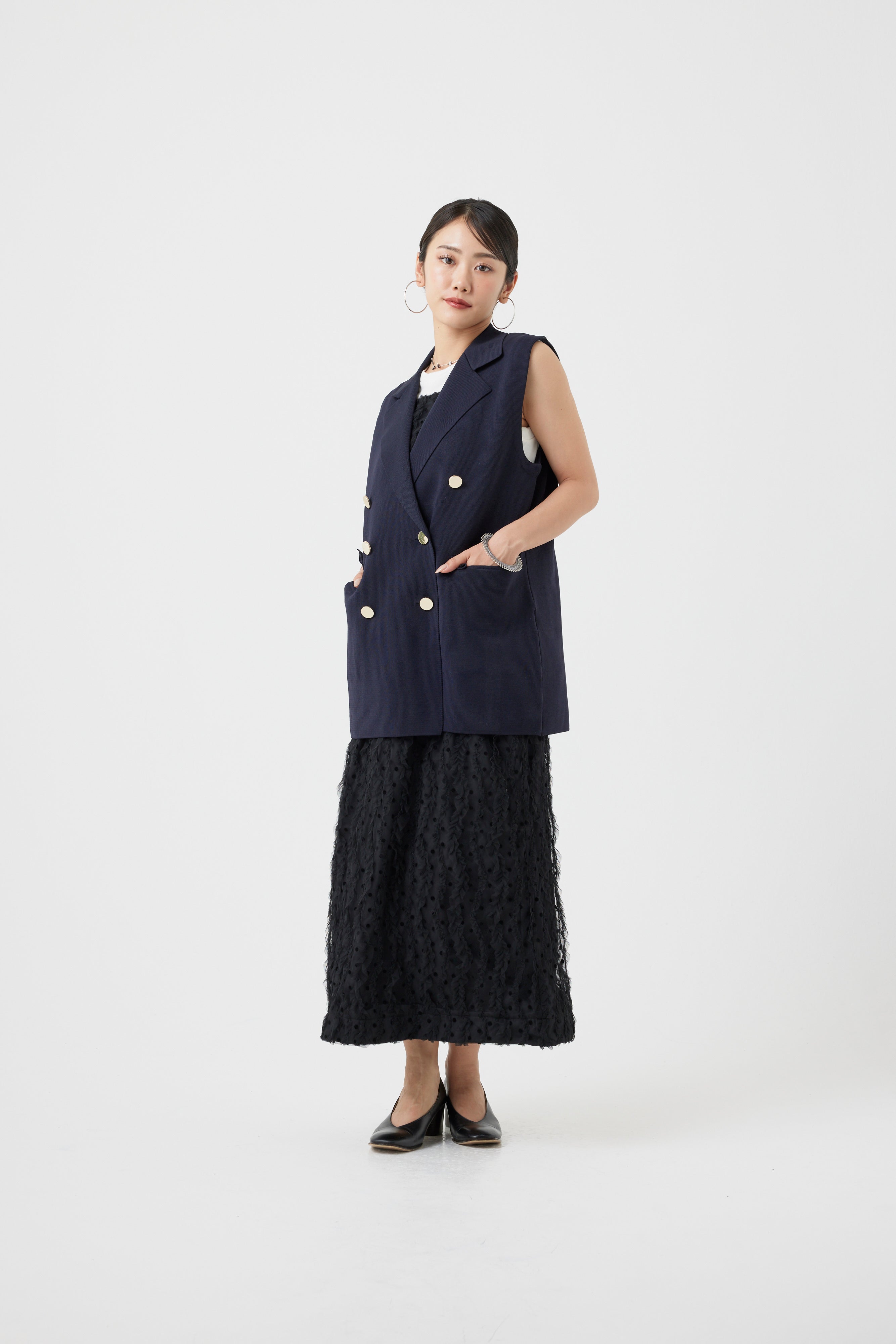 ミラノリブニットベスト(6260-410)