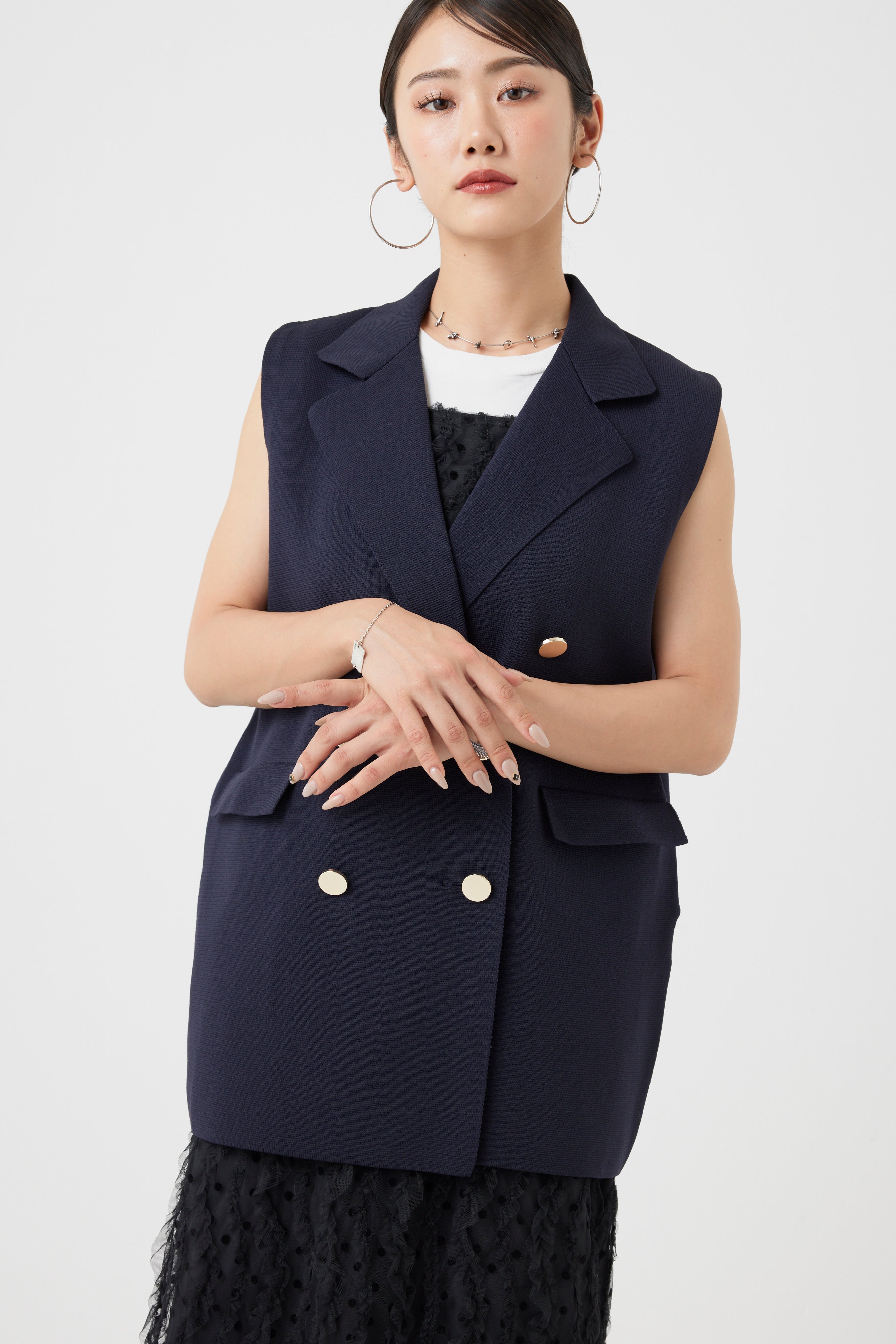 ミラノリブニットベスト(6260-410)