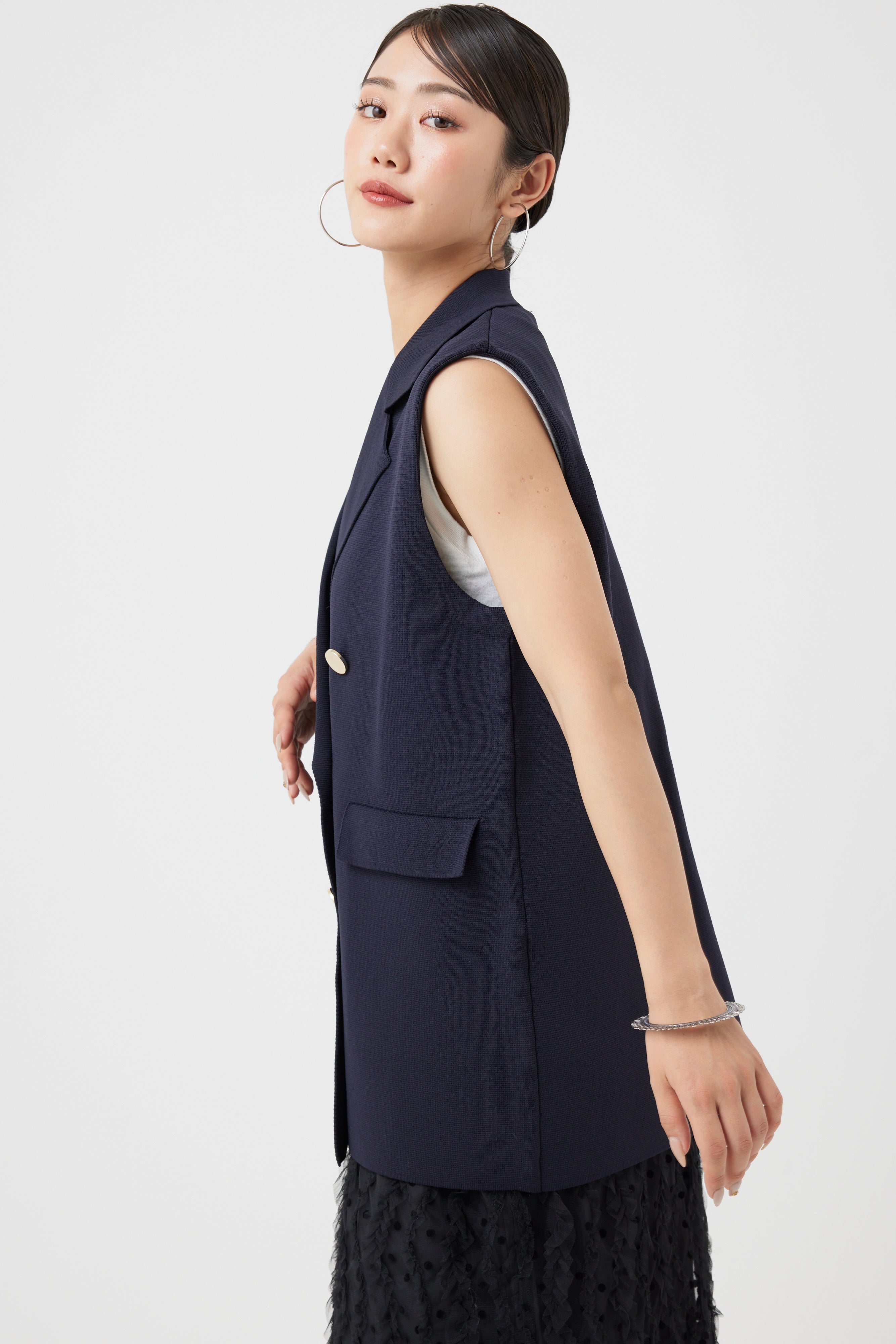 ミラノリブニットベスト(6260-410)