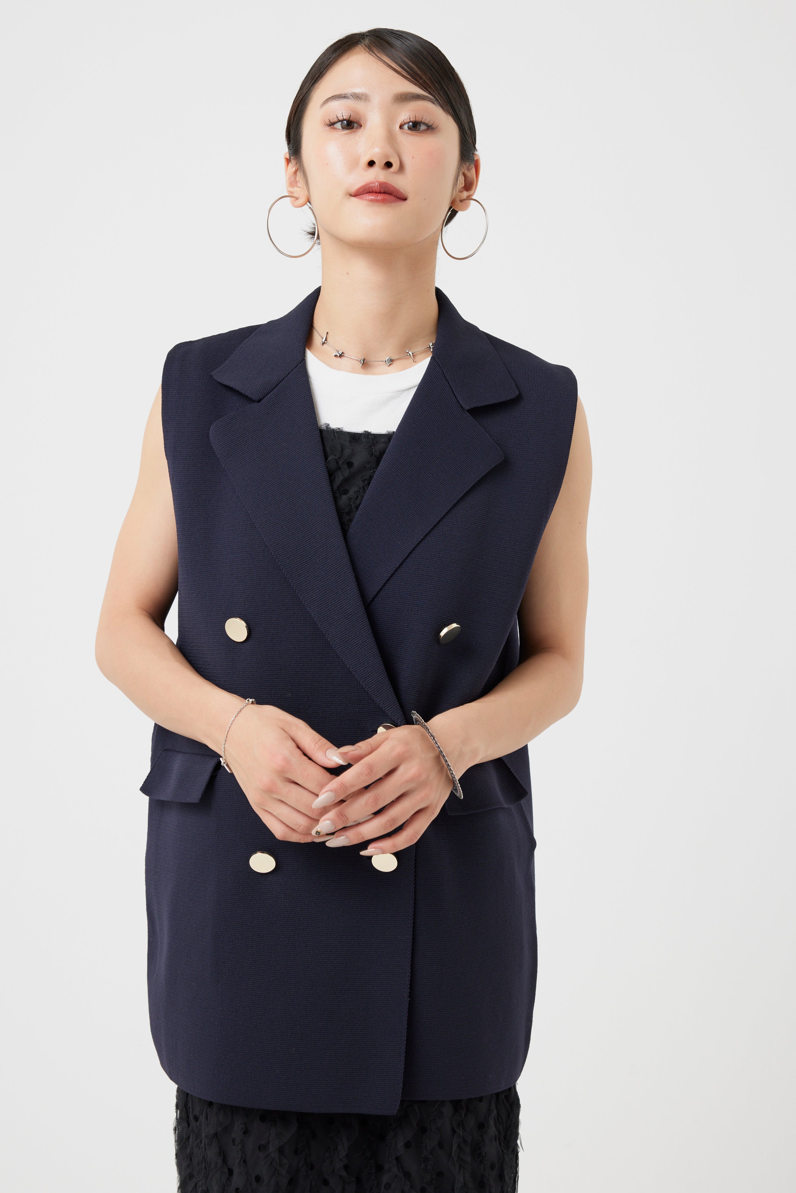 ミラノリブニットベスト(6260-410)