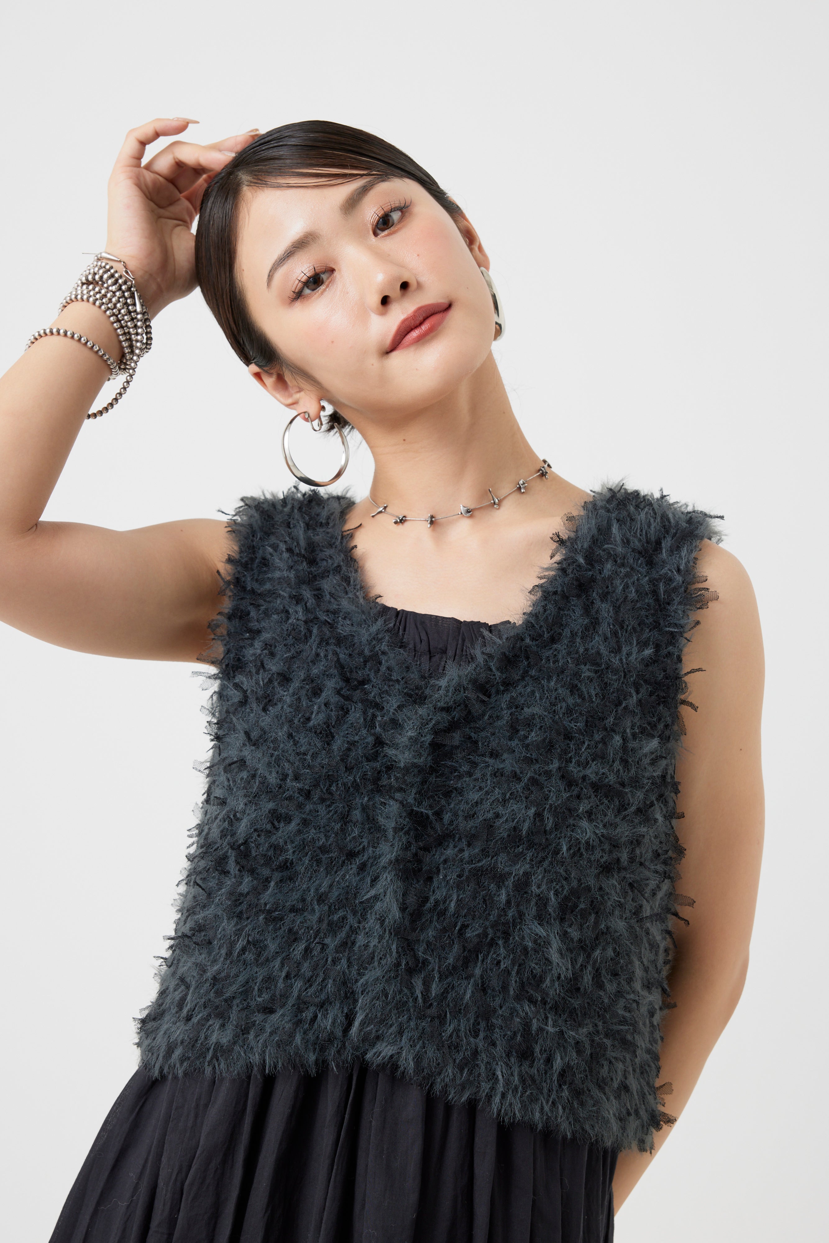 ファンシーヤーンニットビスチェ(6260-413)