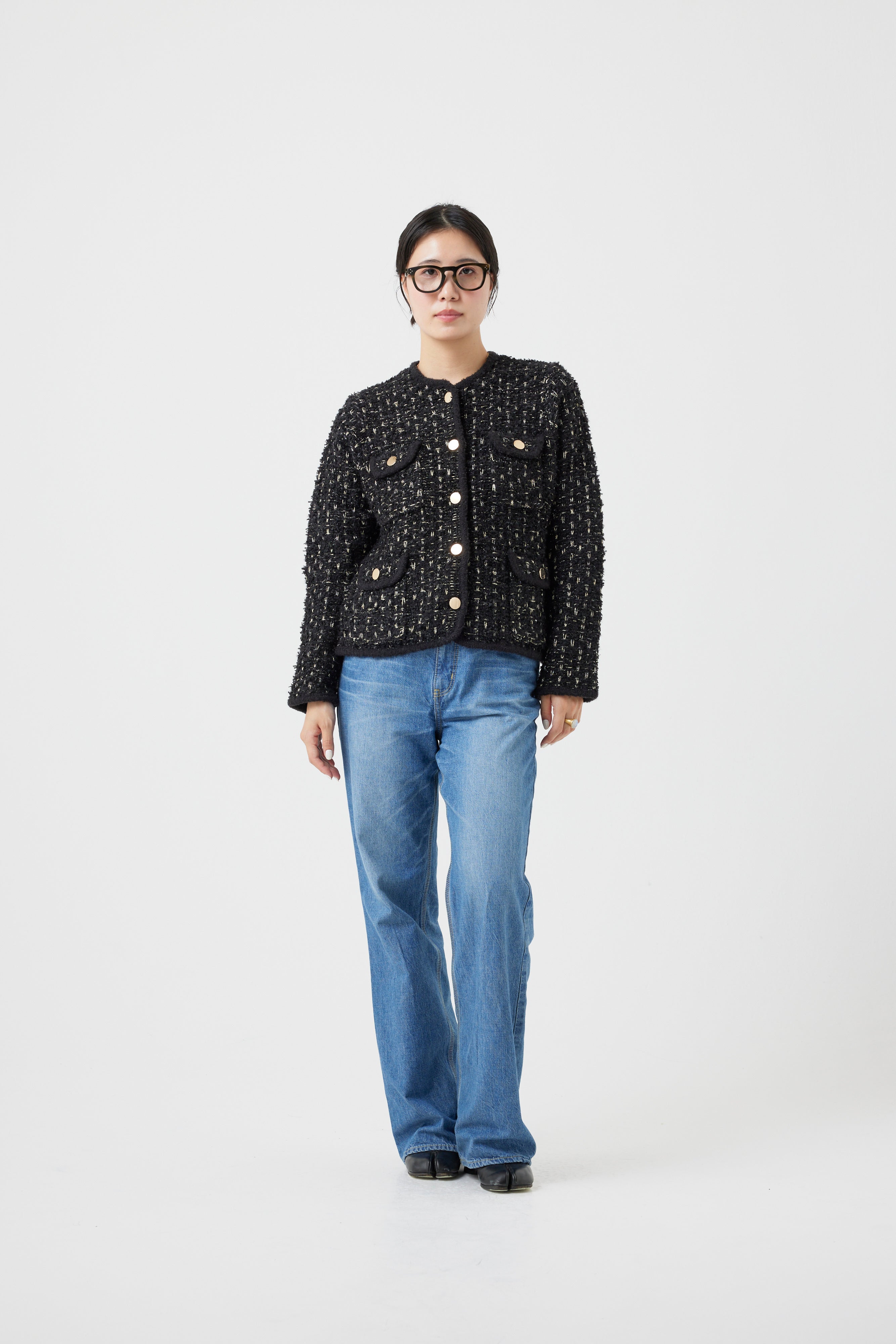 ツイードニットジャケット(6260-391)