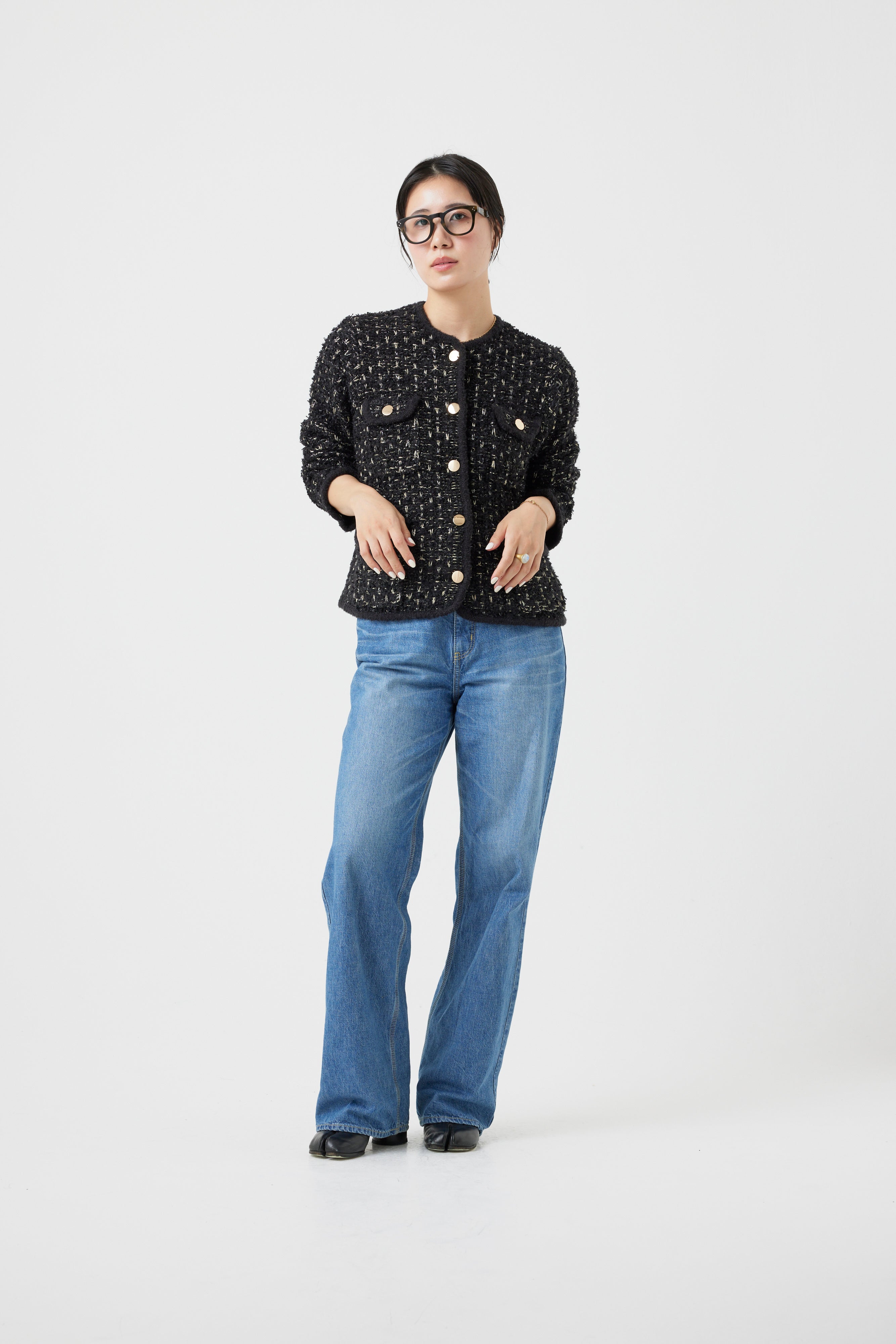 ツイードニットジャケット(6260-391)