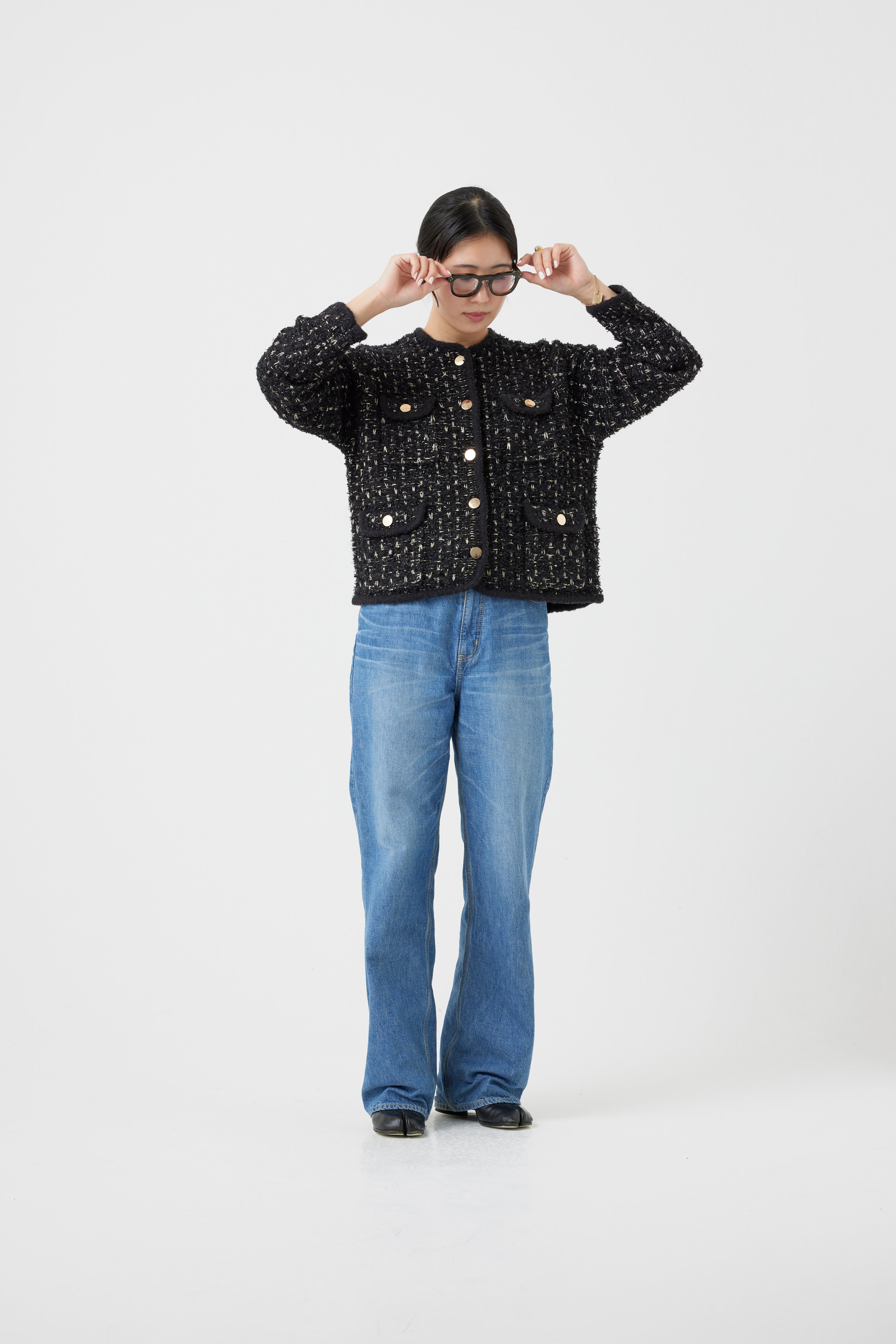 ツイードニットジャケット(6260-391)