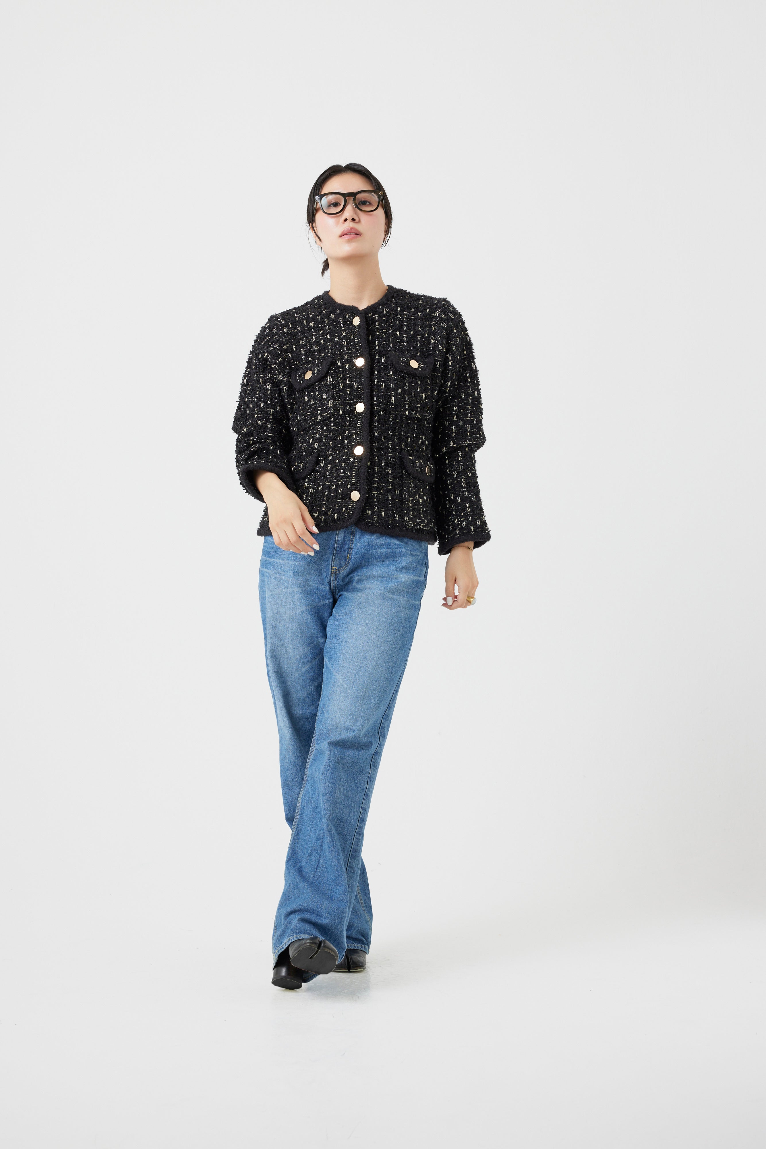 ツイードニットジャケット(6260-391)