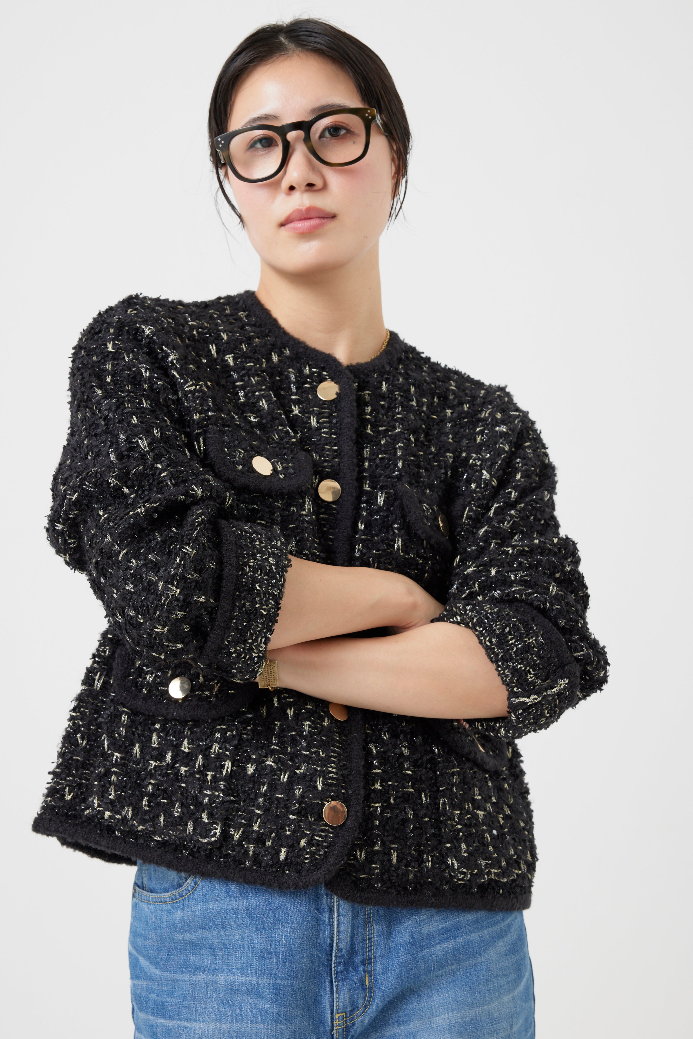 ツイードニットジャケット(6260-391)