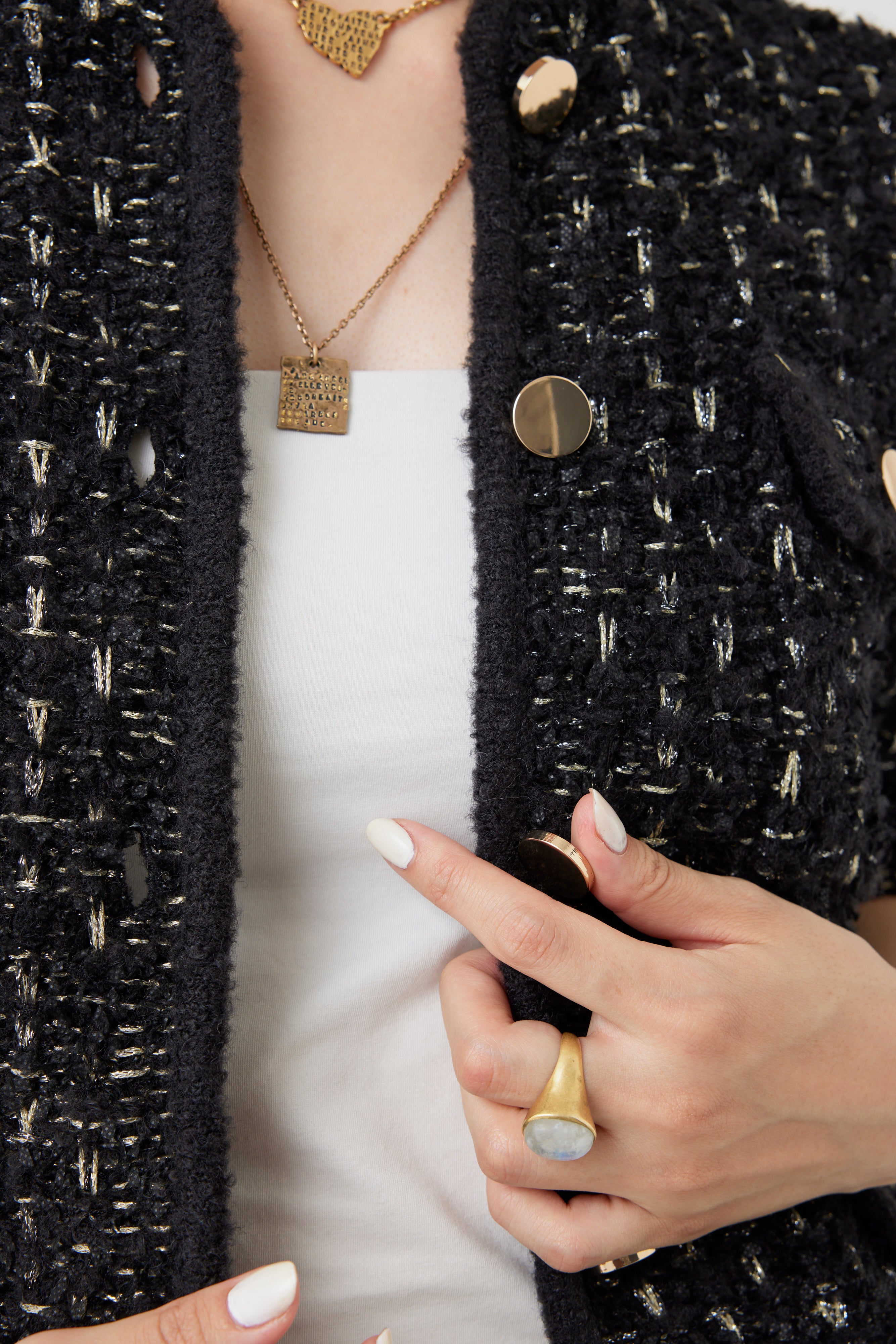 ツイードニットジャケット(6260-391)