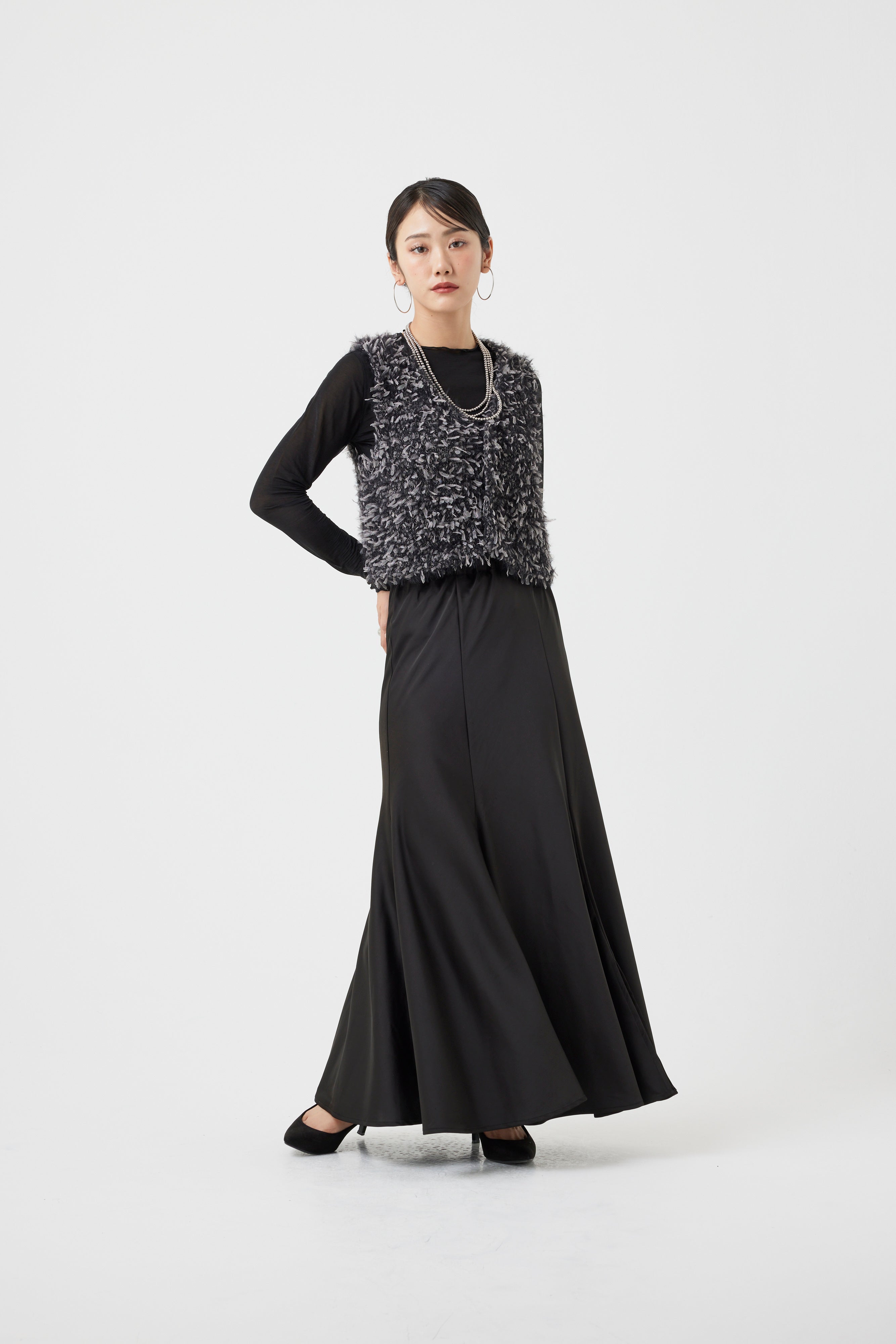 ファンシーヤーンニットビスチェ(6260-413)