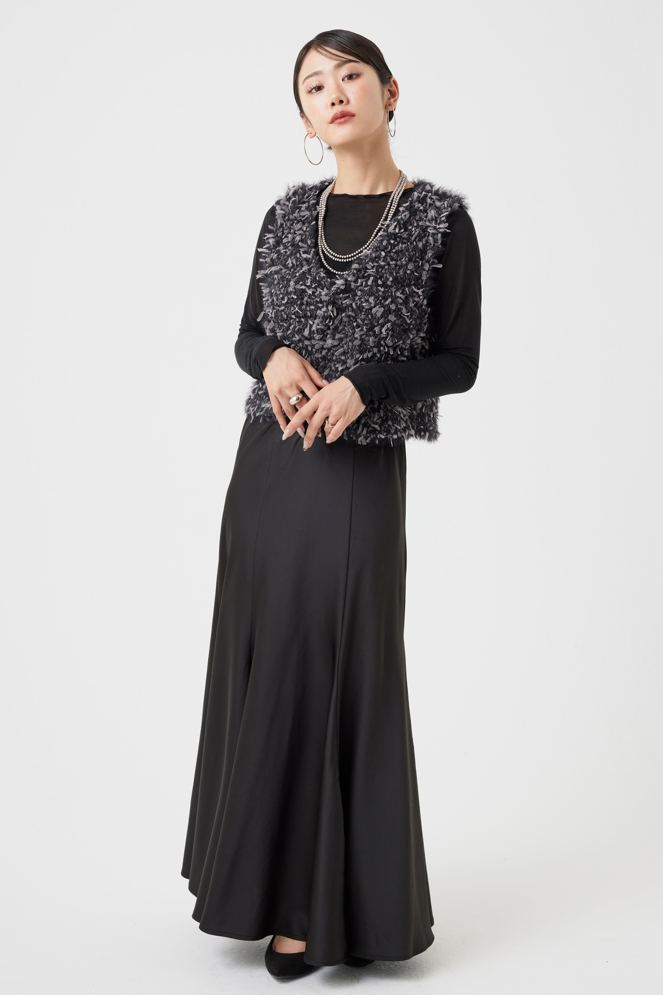 ファンシーヤーンニットビスチェ(6260-413)