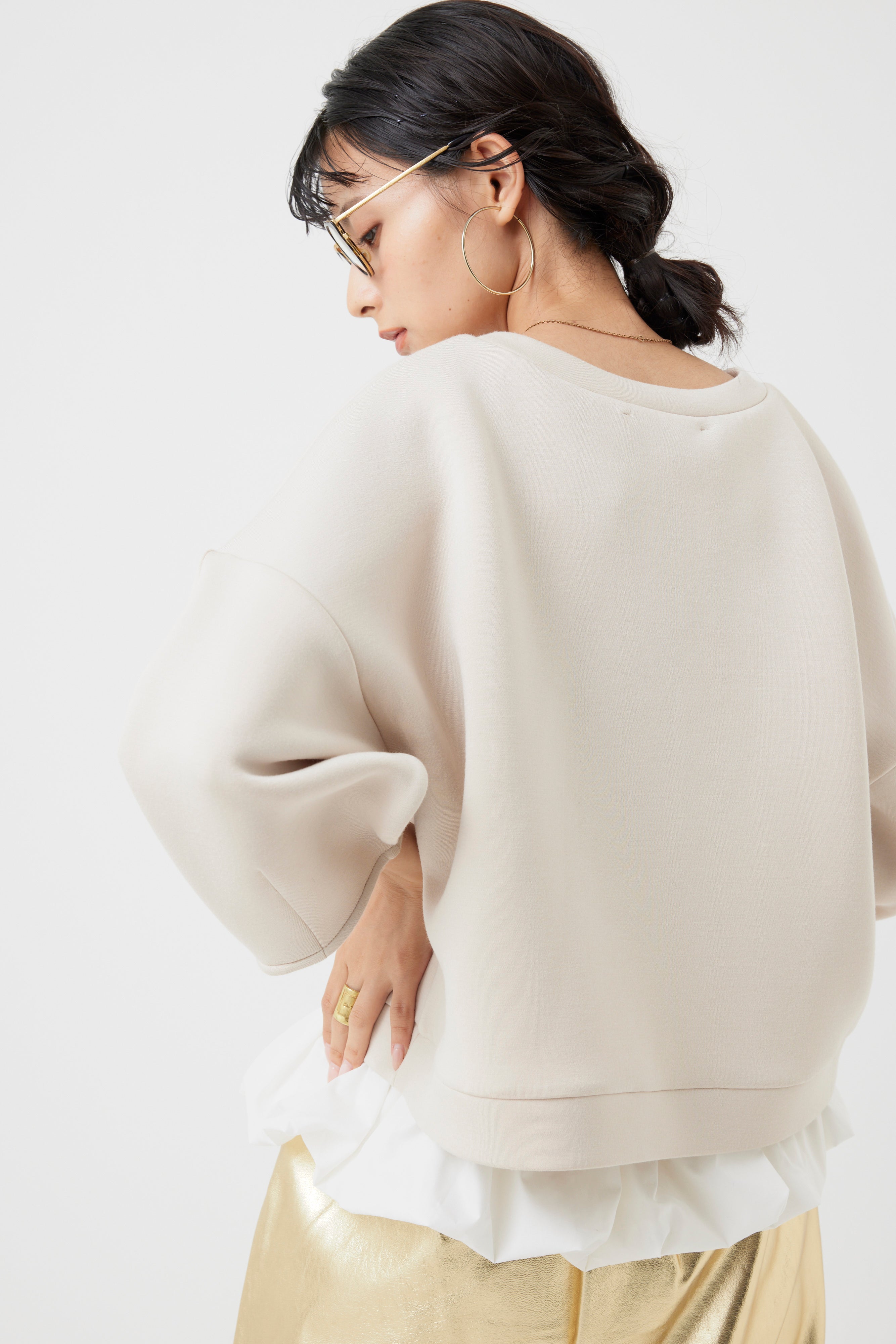 ダンボールニット×バルーンパーツトップス(6260-382)