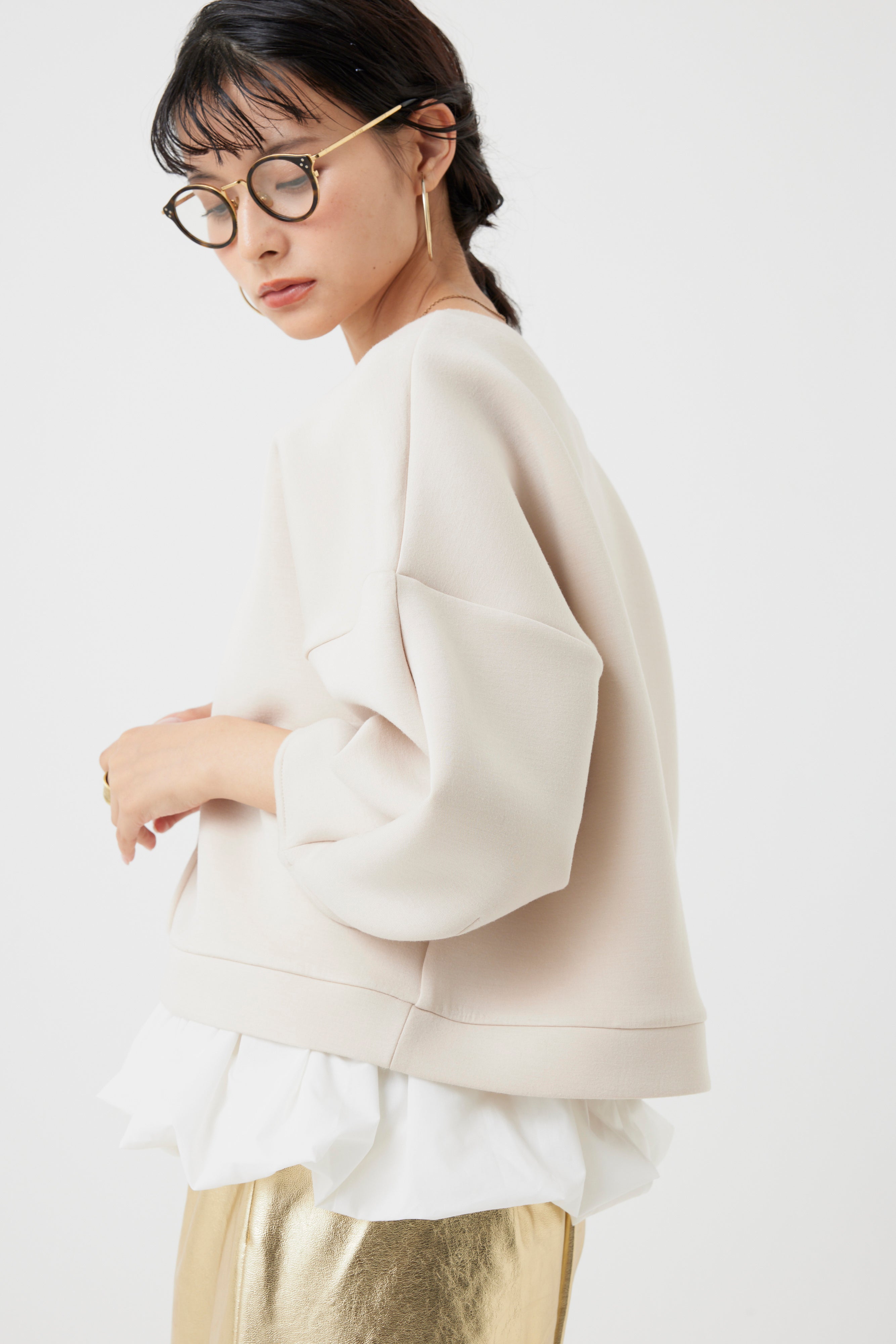 ダンボールニット×バルーンパーツトップス(6260-382)