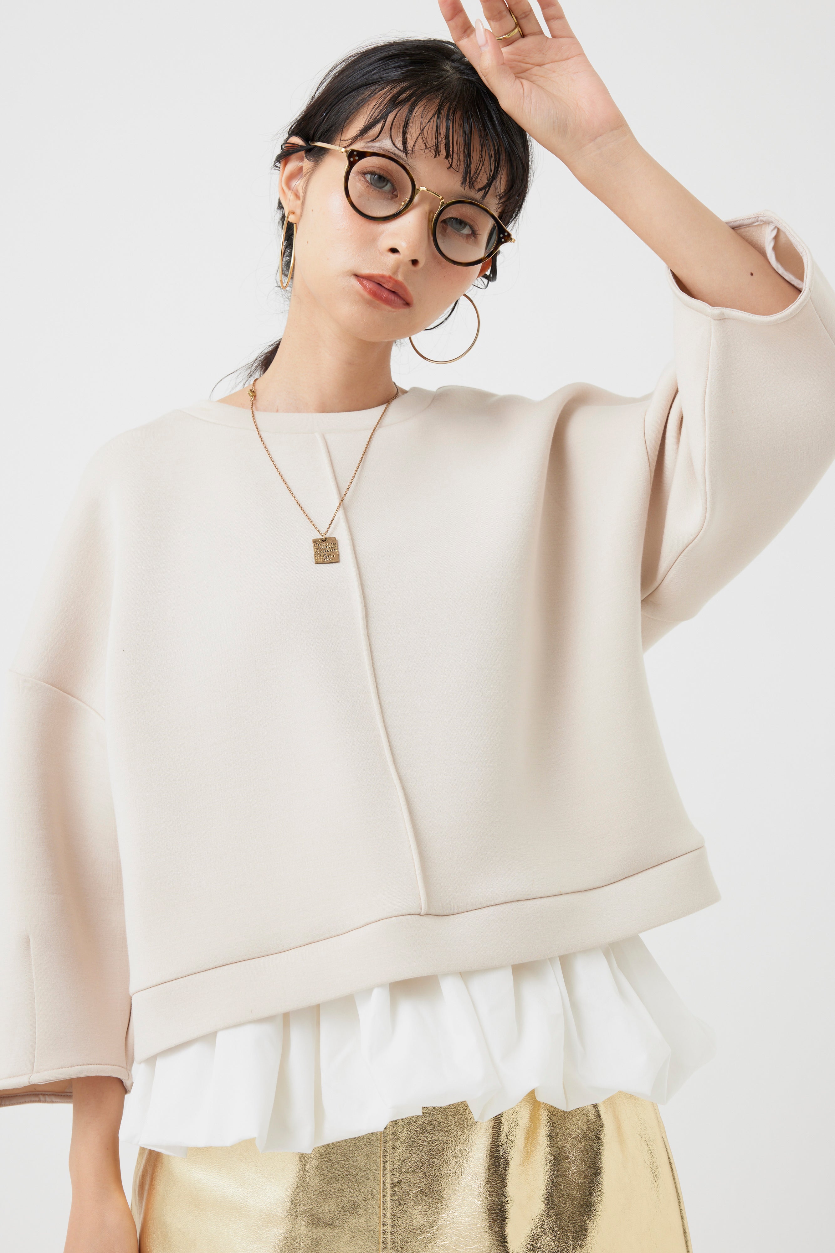 ダンボールニット×バルーンパーツトップス(6260-382)