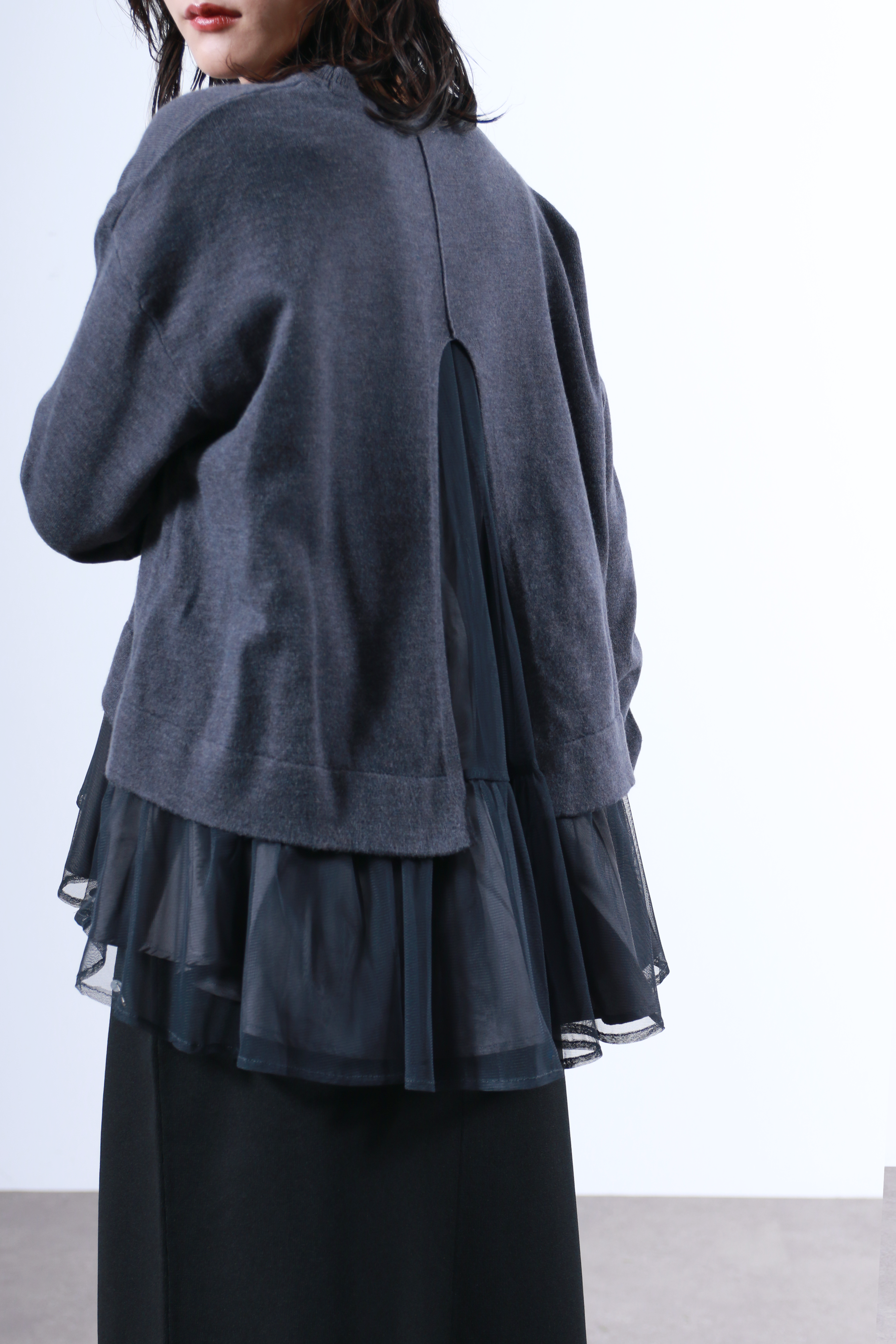 裾チュールニットトップス(6263-509)