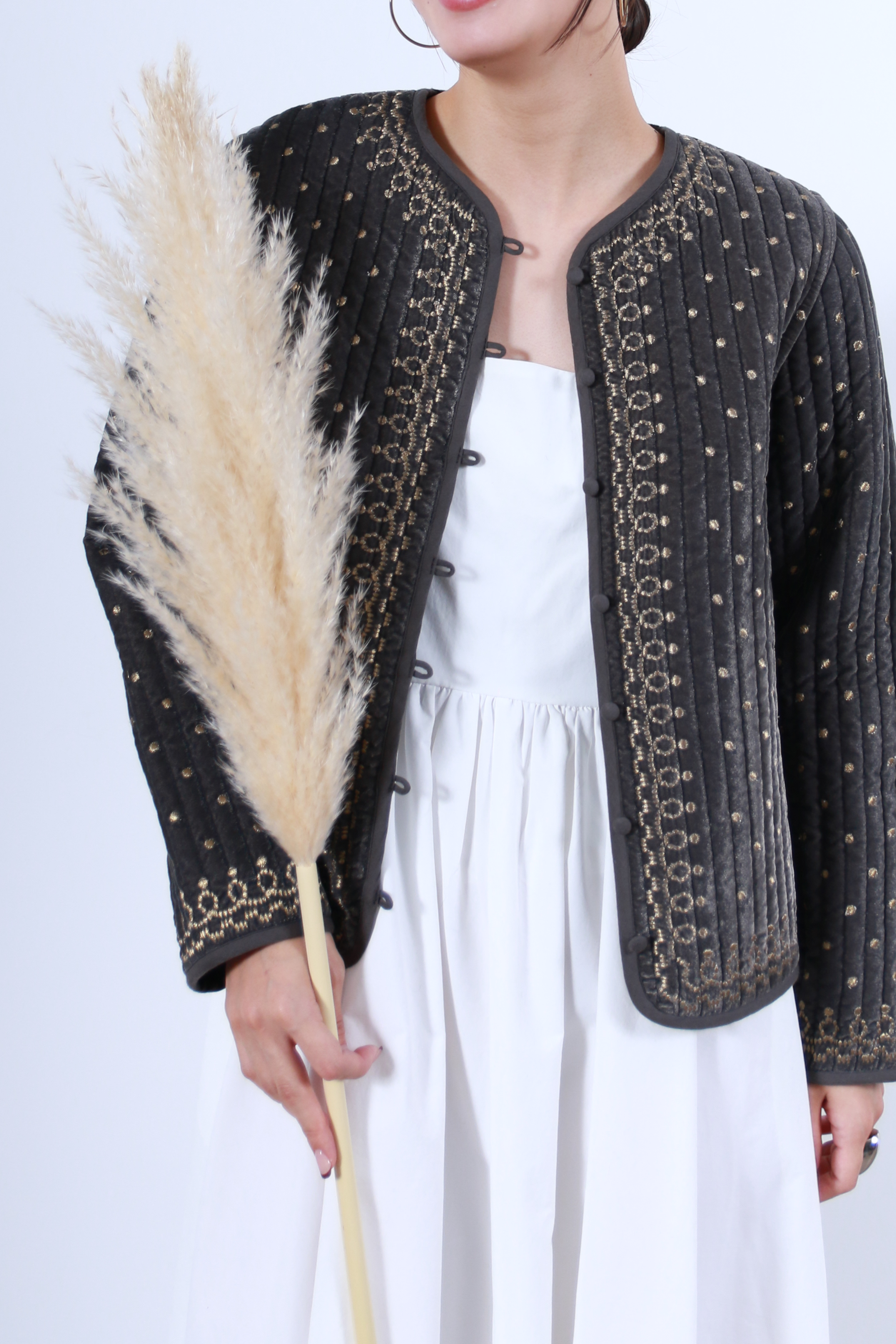 ヴィンテージ調オリジナル刺繍ジャケット(6261-354)