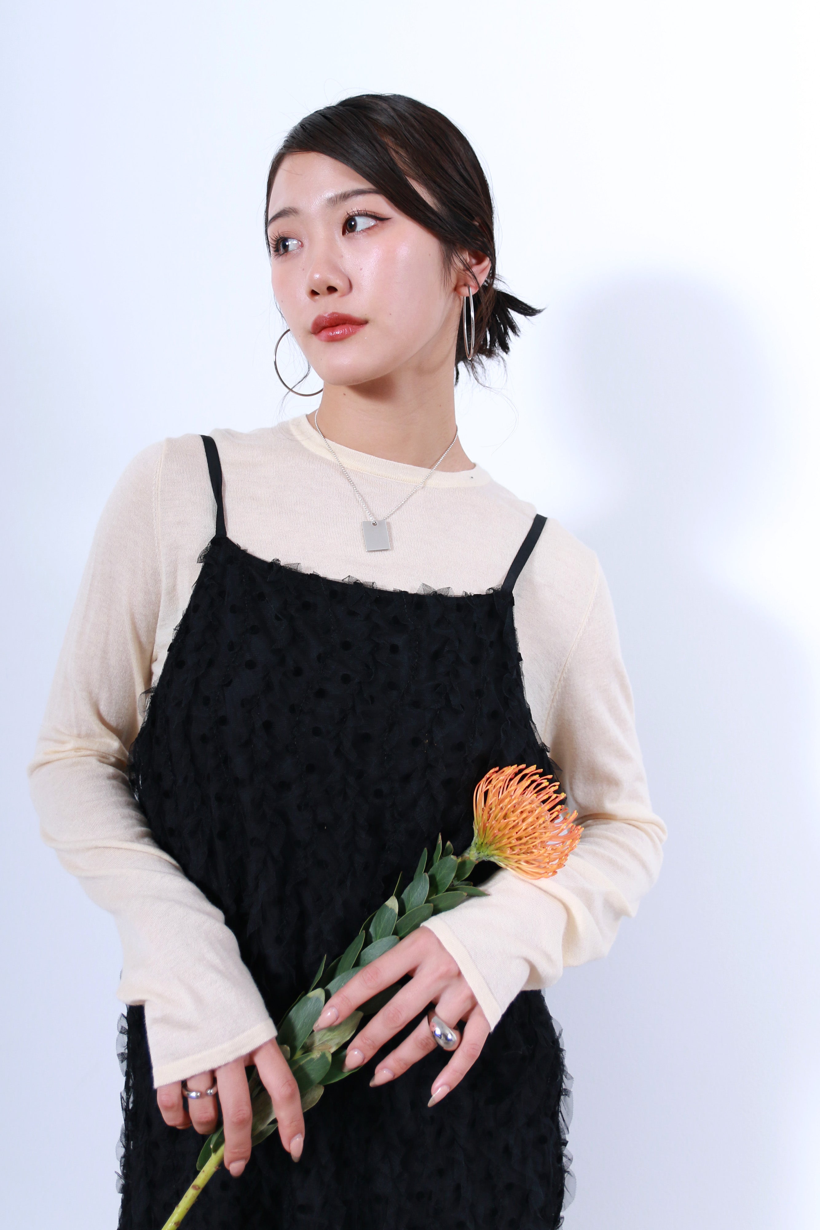 ウール混ベーシックニットトップス(6263-523)